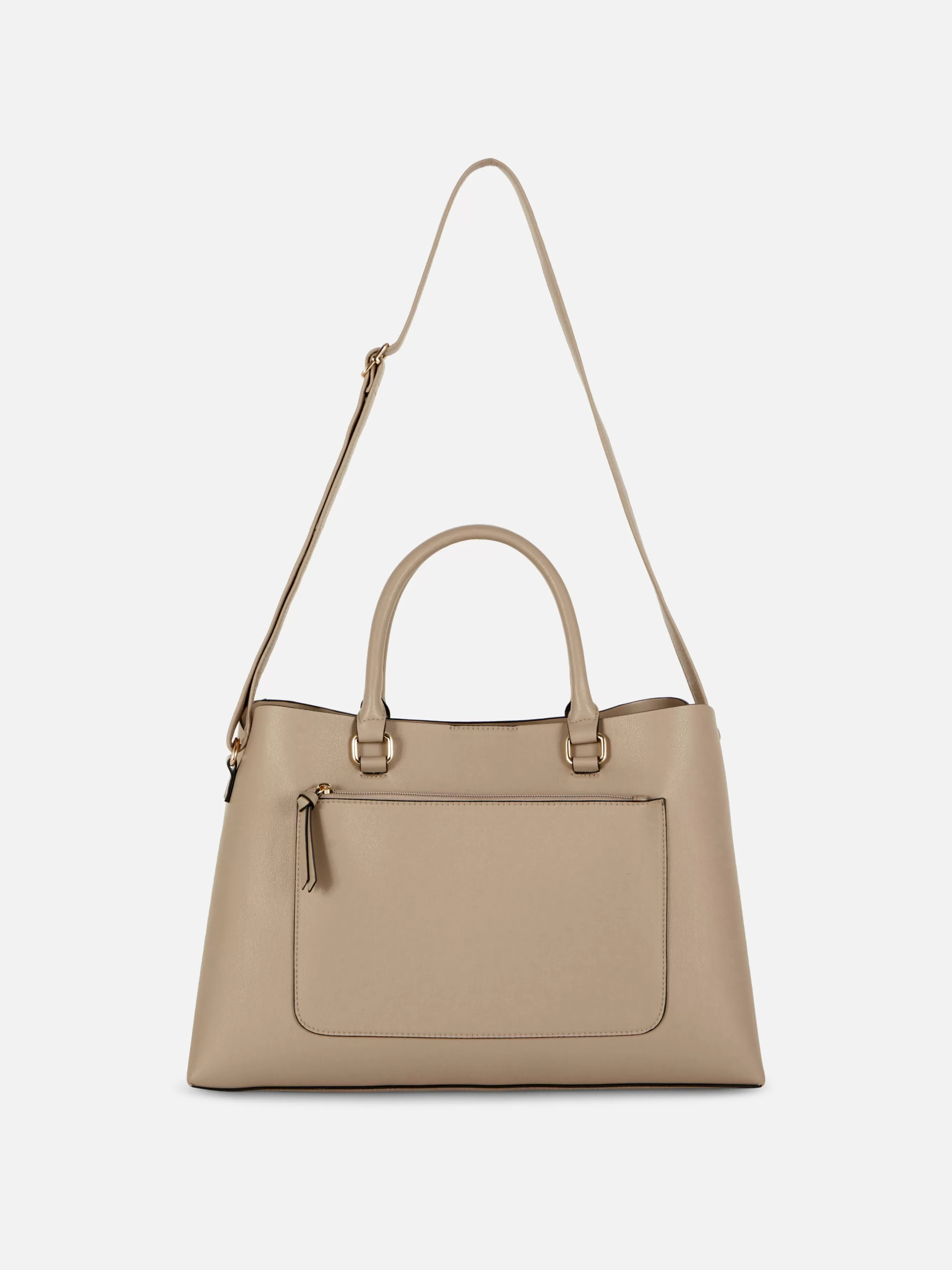 MULHER Primark Bolsa Tote Imitação Pele Bolso Fecho Correr