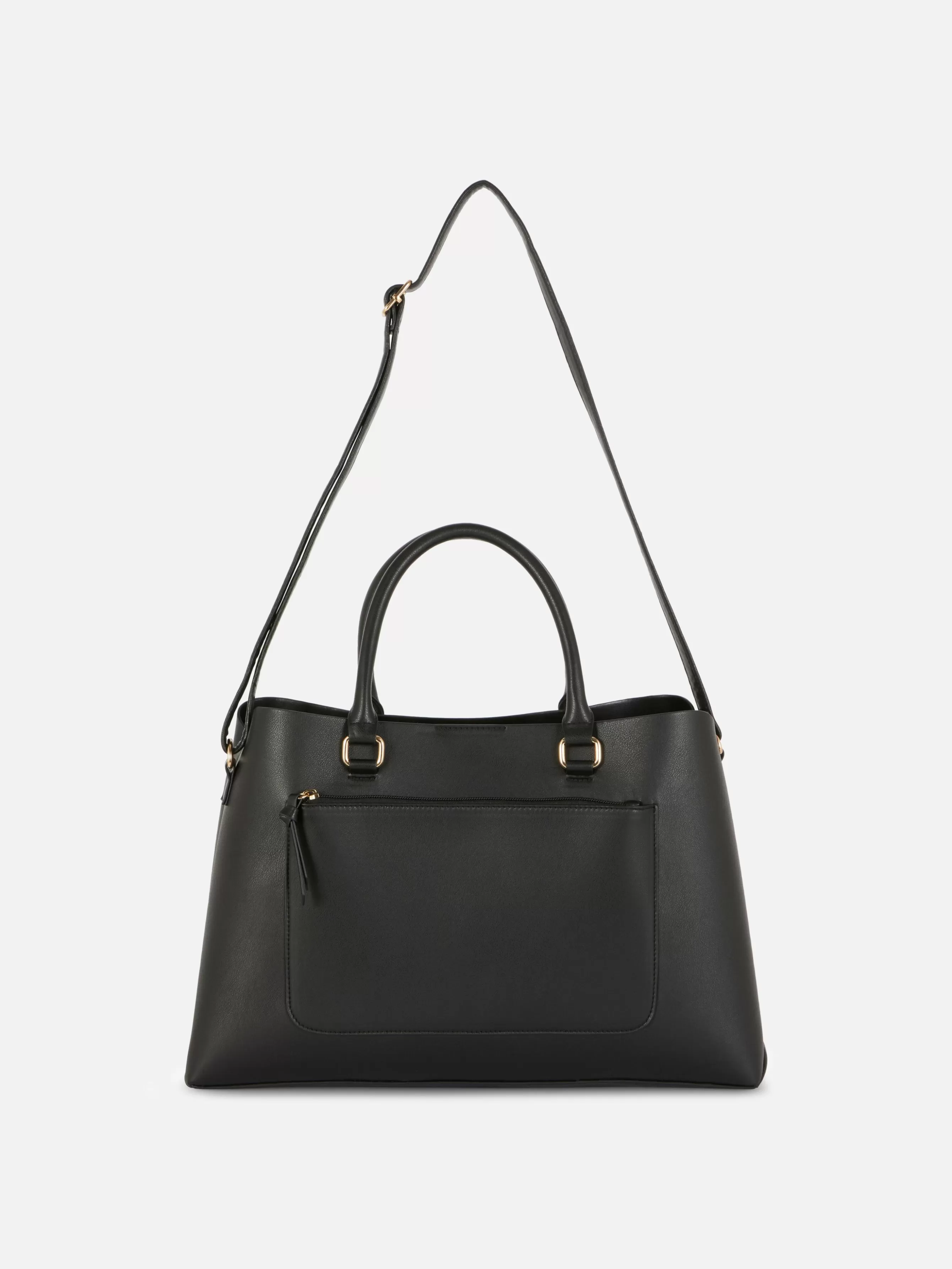 MULHER Primark Bolsa Tote Imitação Pele Bolso Fecho Correr