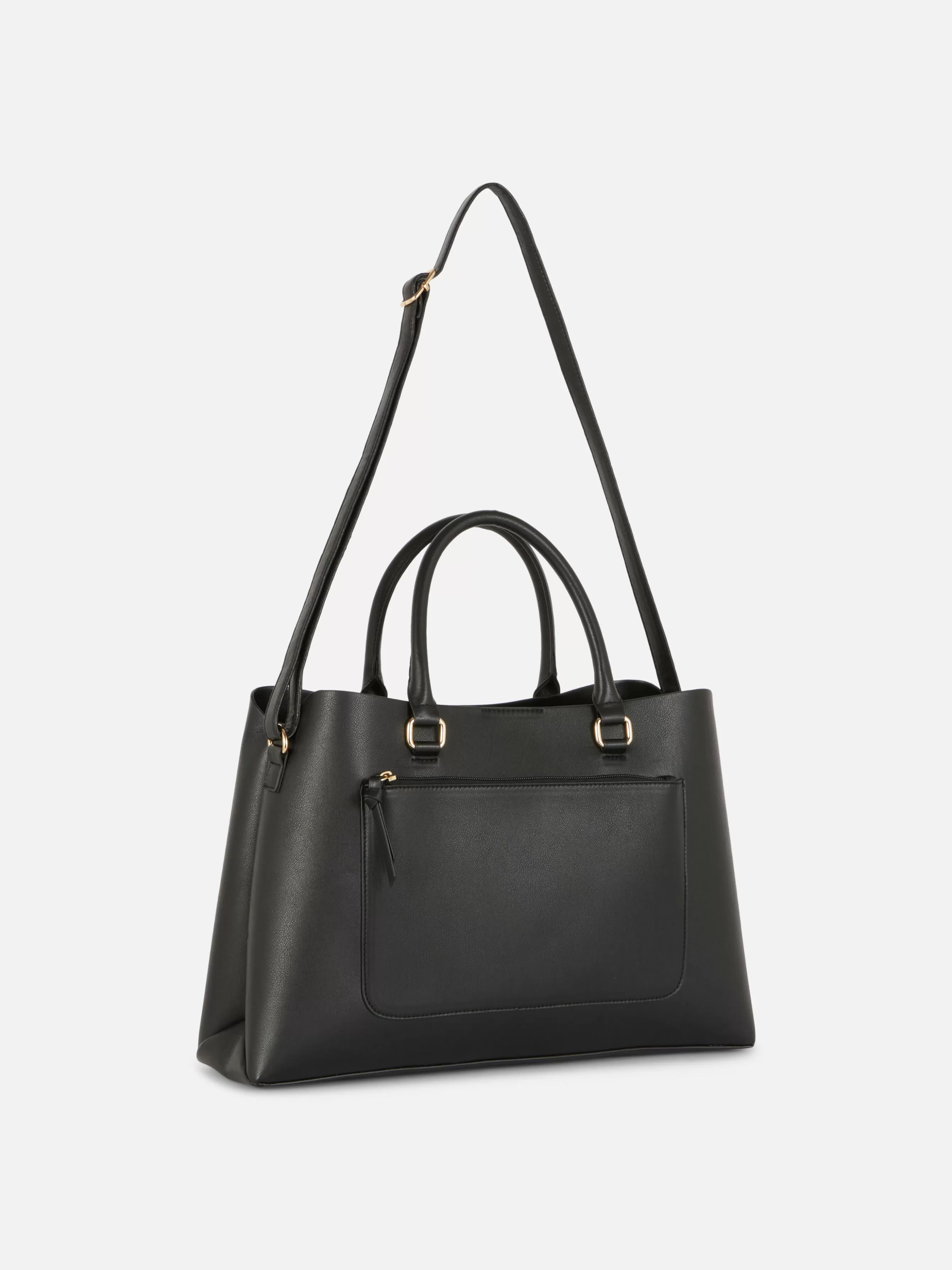 MULHER Primark Bolsa Tote Imitação Pele Bolso Fecho Correr