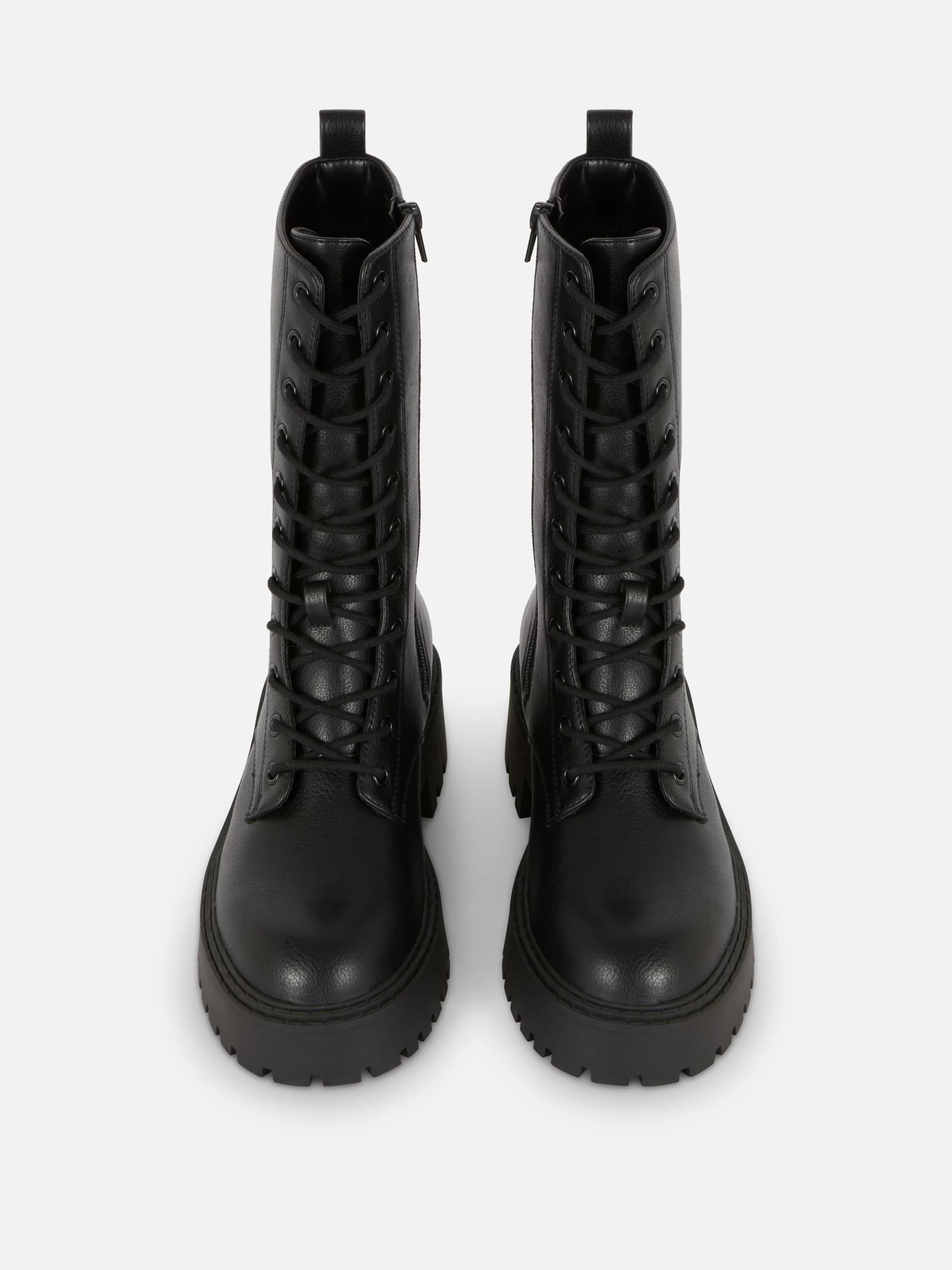 MULHER Primark Botas Estilo Motard Atacadores Sola Grossa