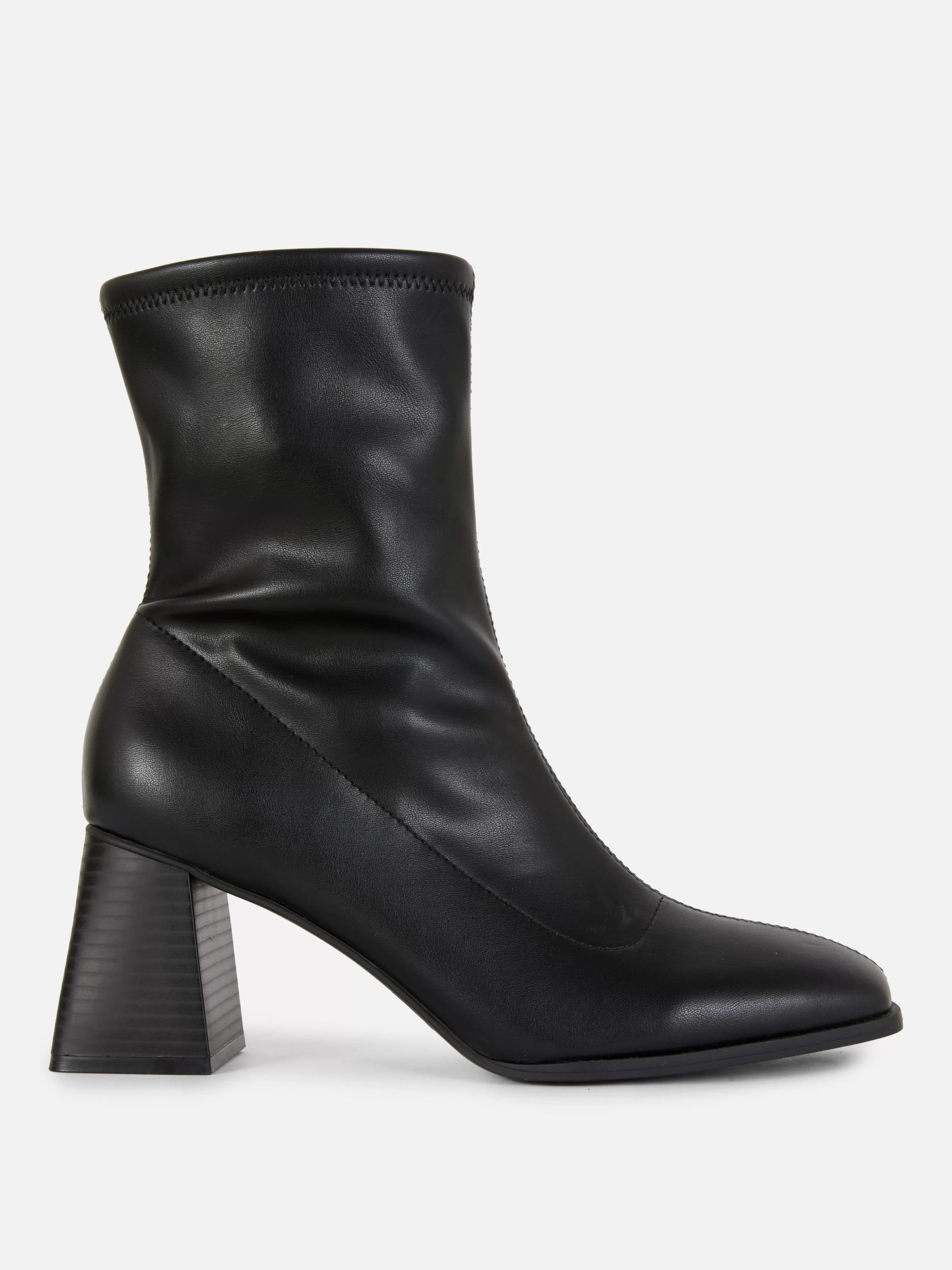 MULHER Primark Botins Biqueira Quadrada Elástico