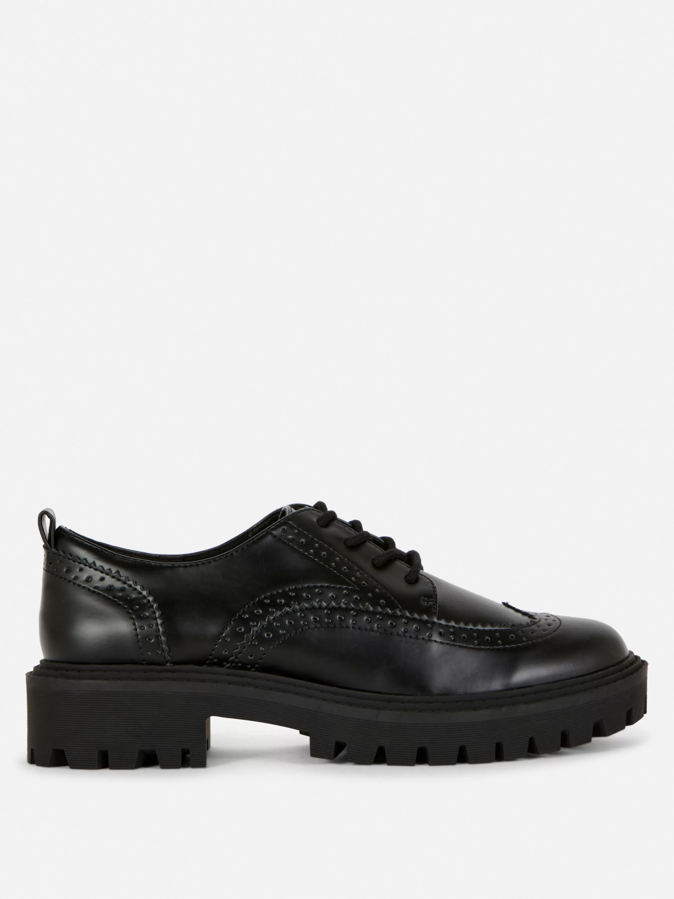 MULHER Primark Brogues Atacadores Sola Grossa