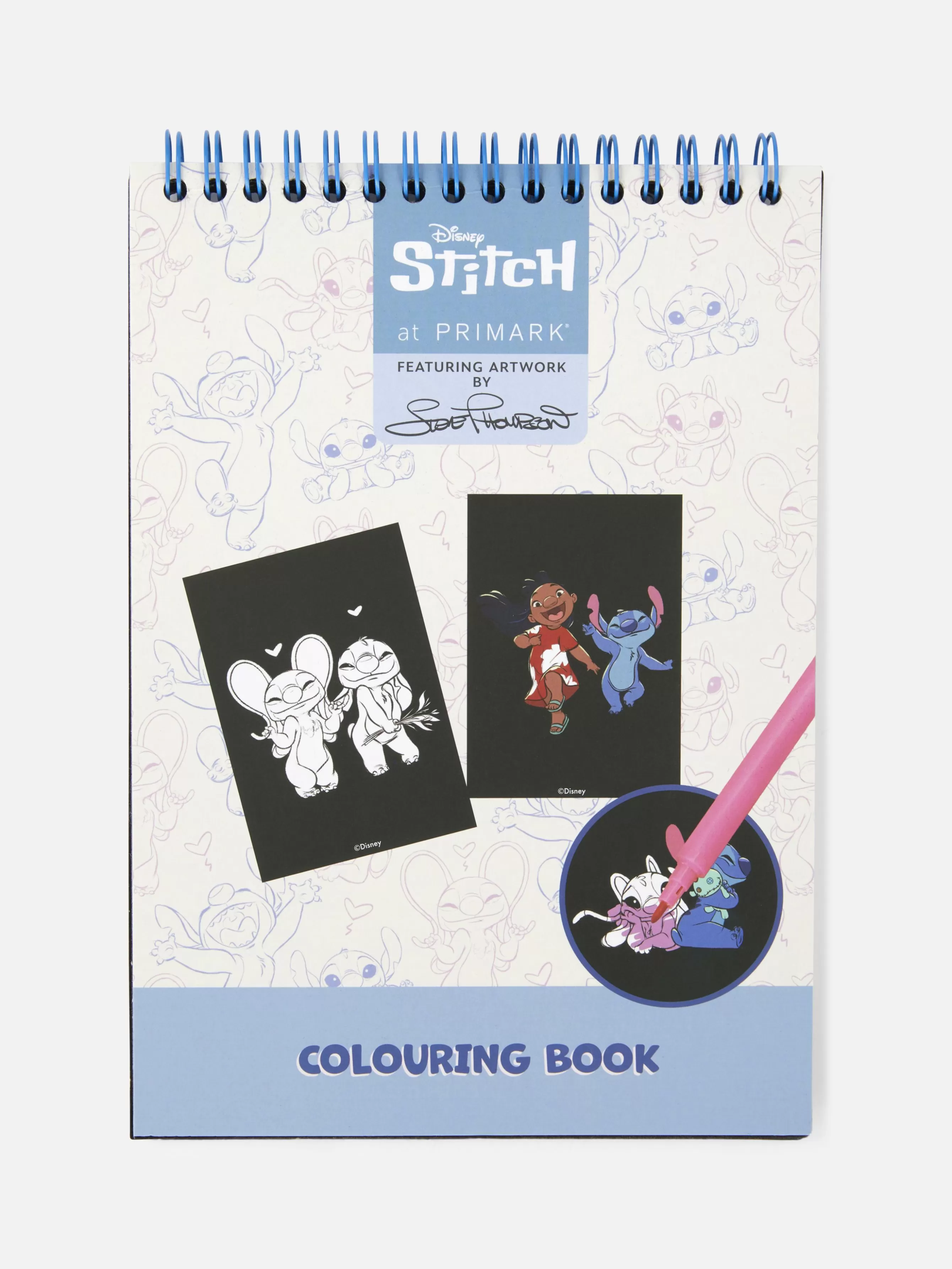 Primark Caderno Colorir Veludo Disney Stitch