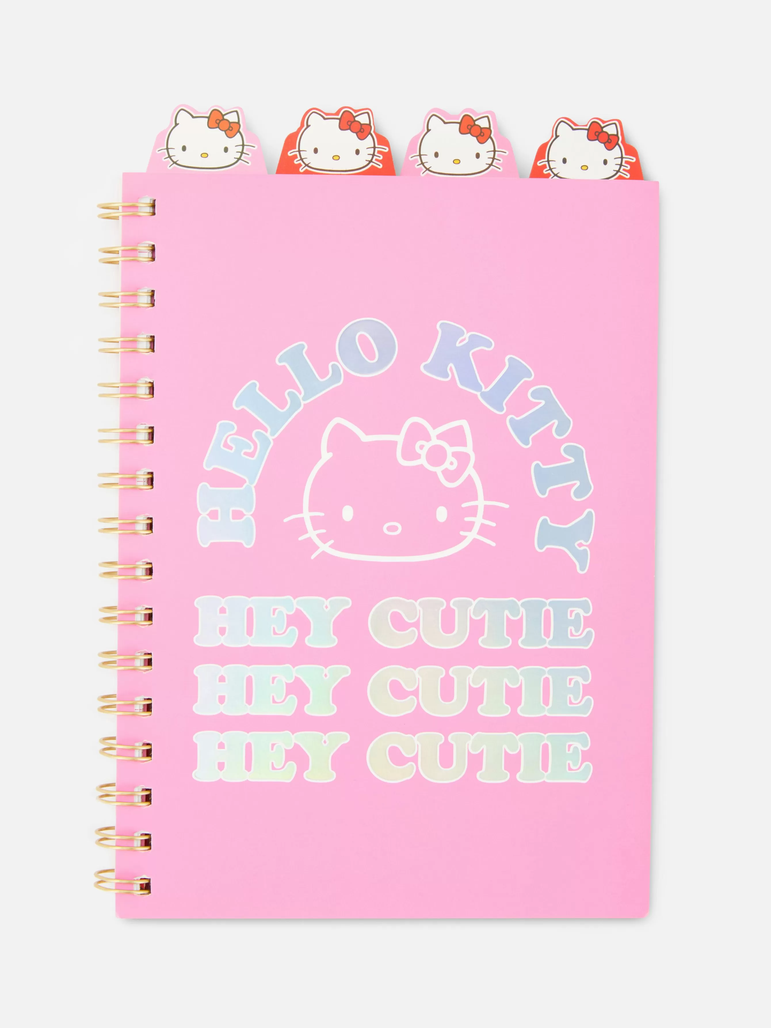 Primark Caderno Separadores A5 Hello Kitty 50.º Aniversário