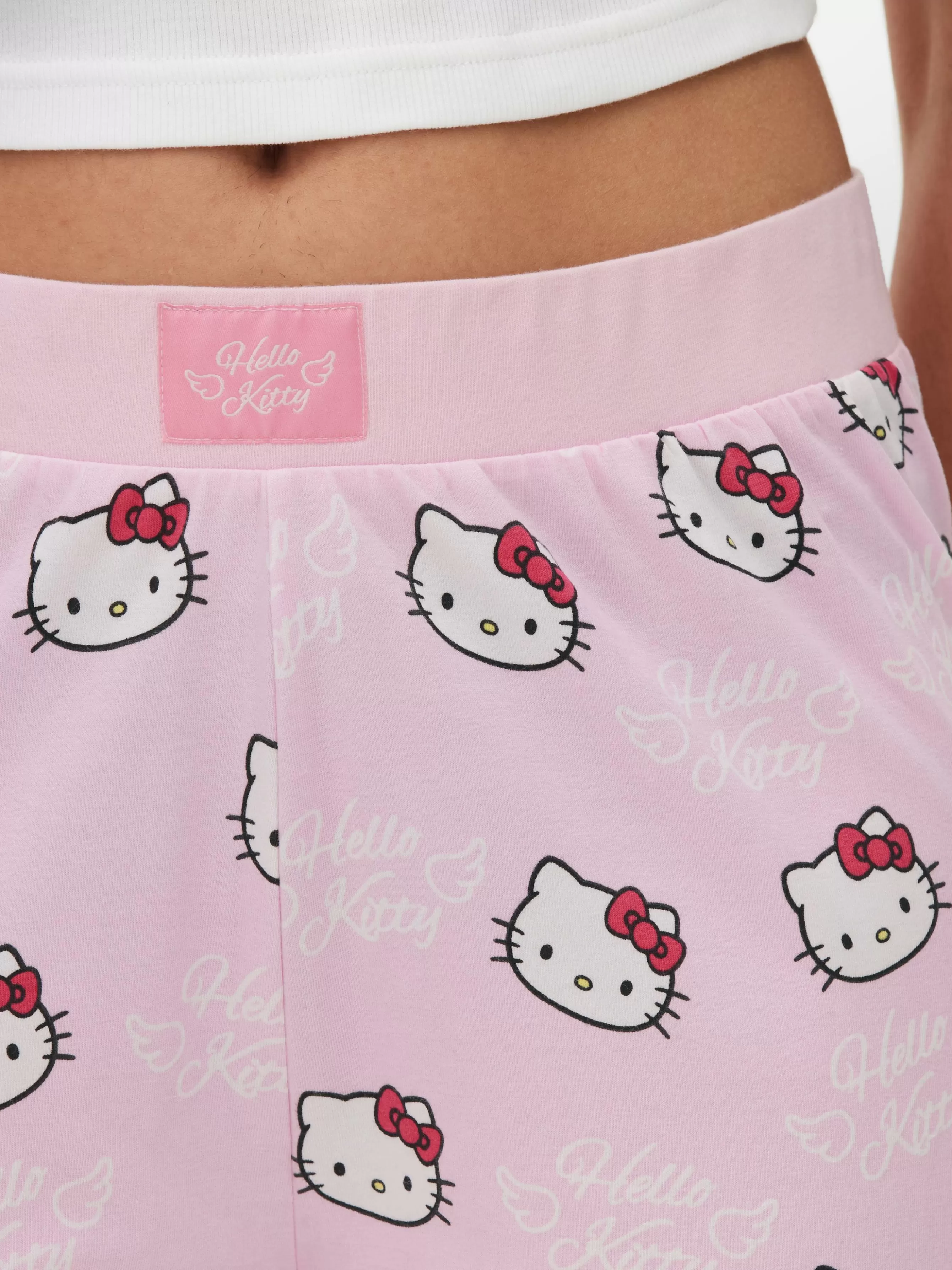 MULHER Primark Calças Pijama Corte Perna Larga Hello Kitty