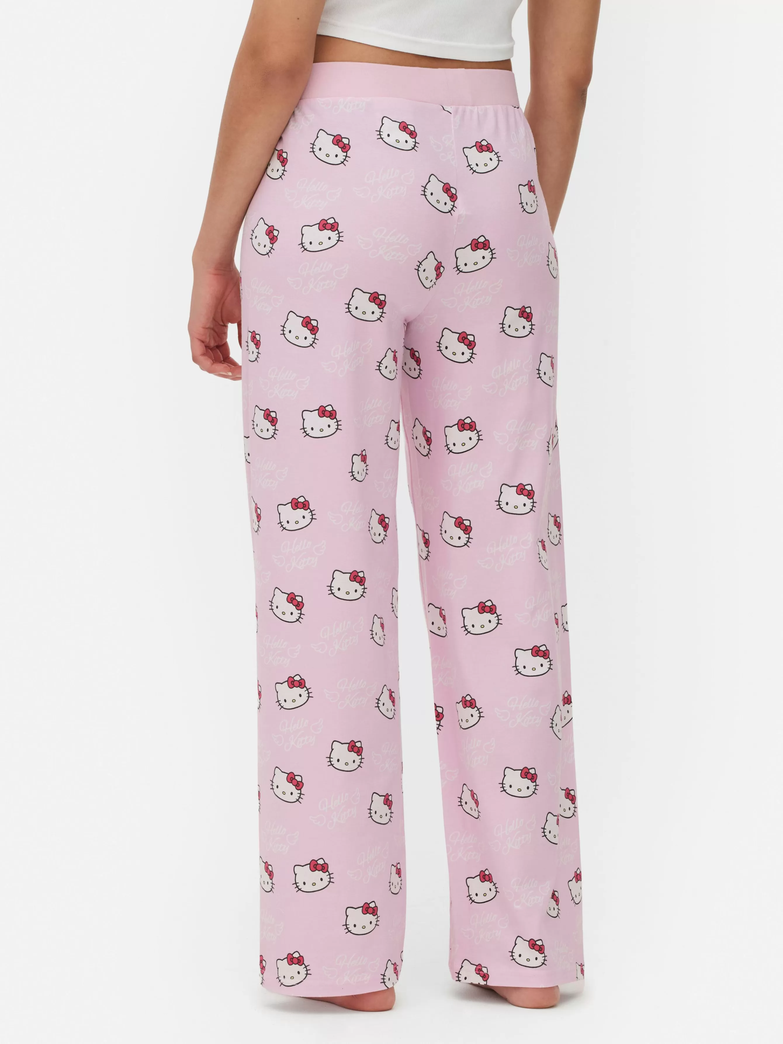 MULHER Primark Calças Pijama Corte Perna Larga Hello Kitty