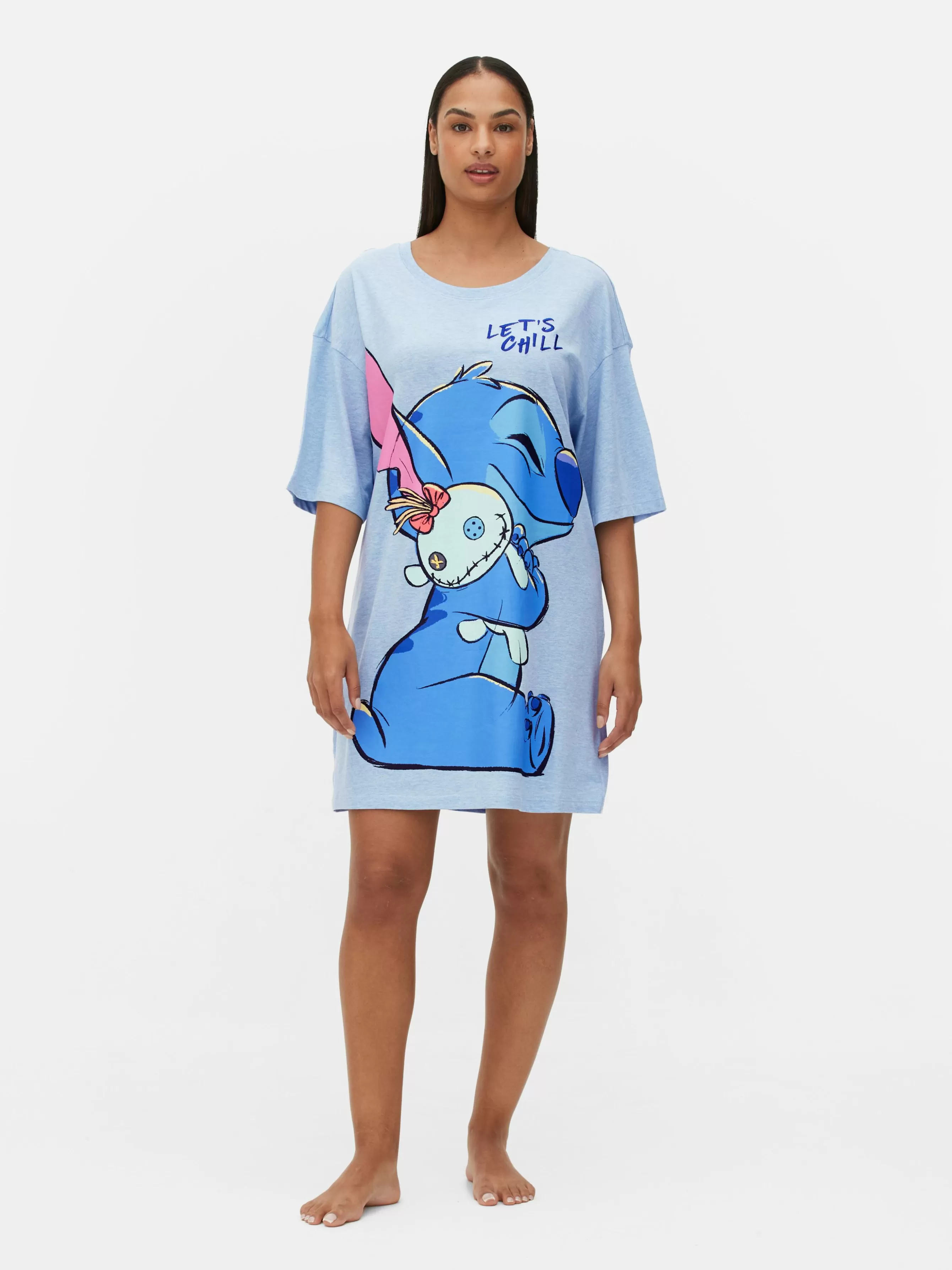 MULHER Primark Camisa Noite Disney Stitch & Scrump