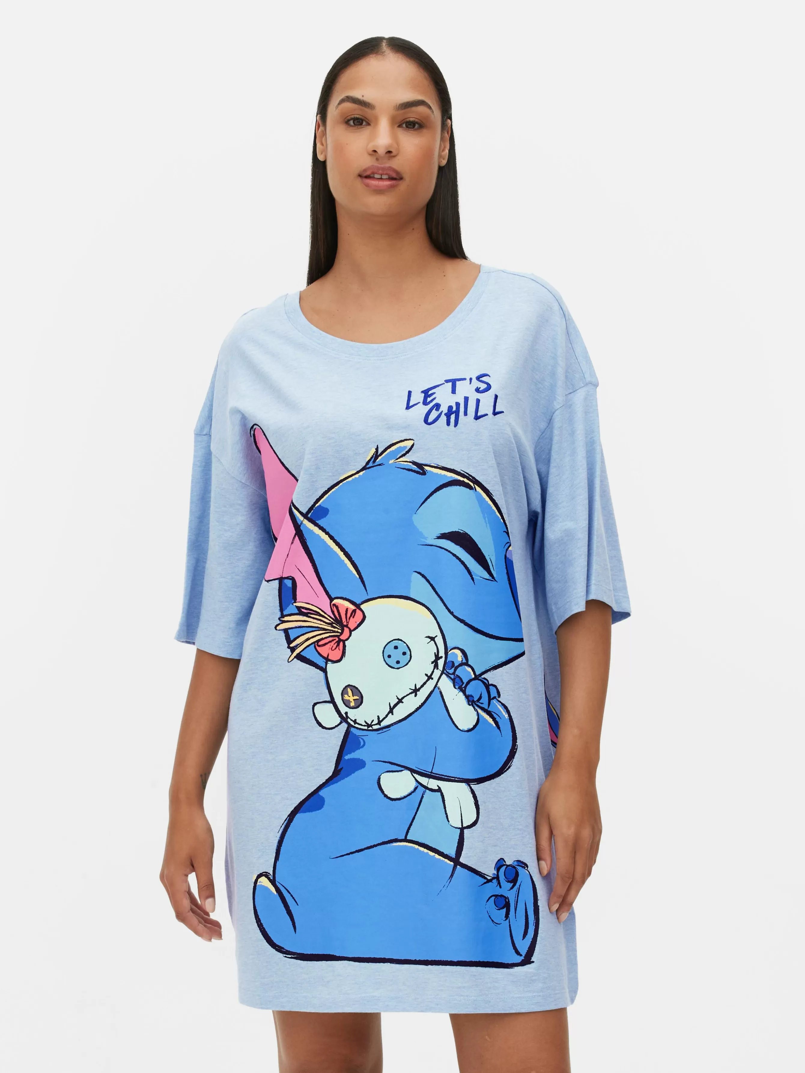 MULHER Primark Camisa Noite Disney Stitch & Scrump