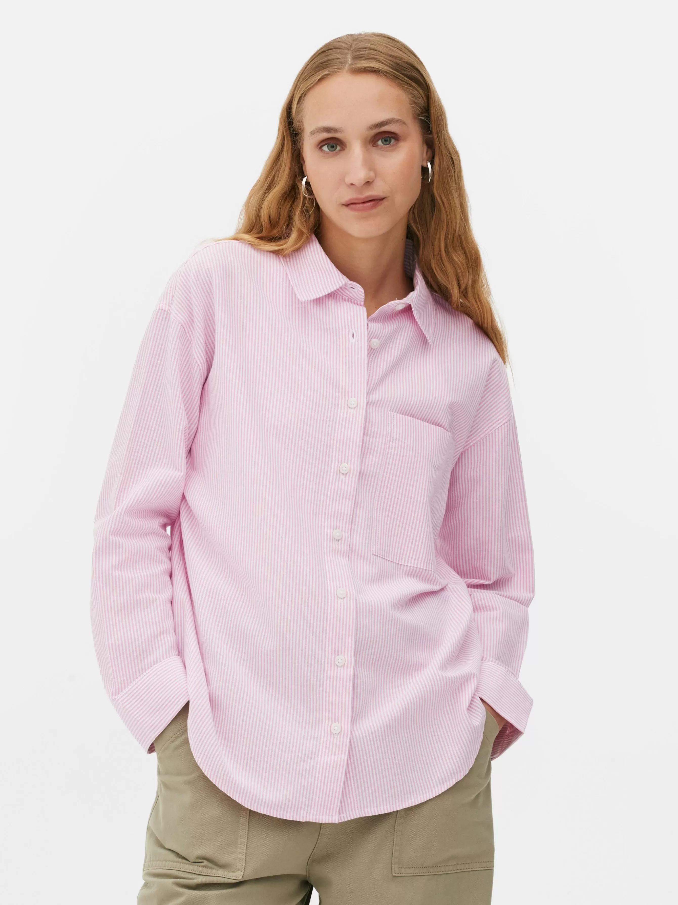 MULHER Primark Camisa Oxford Riscas