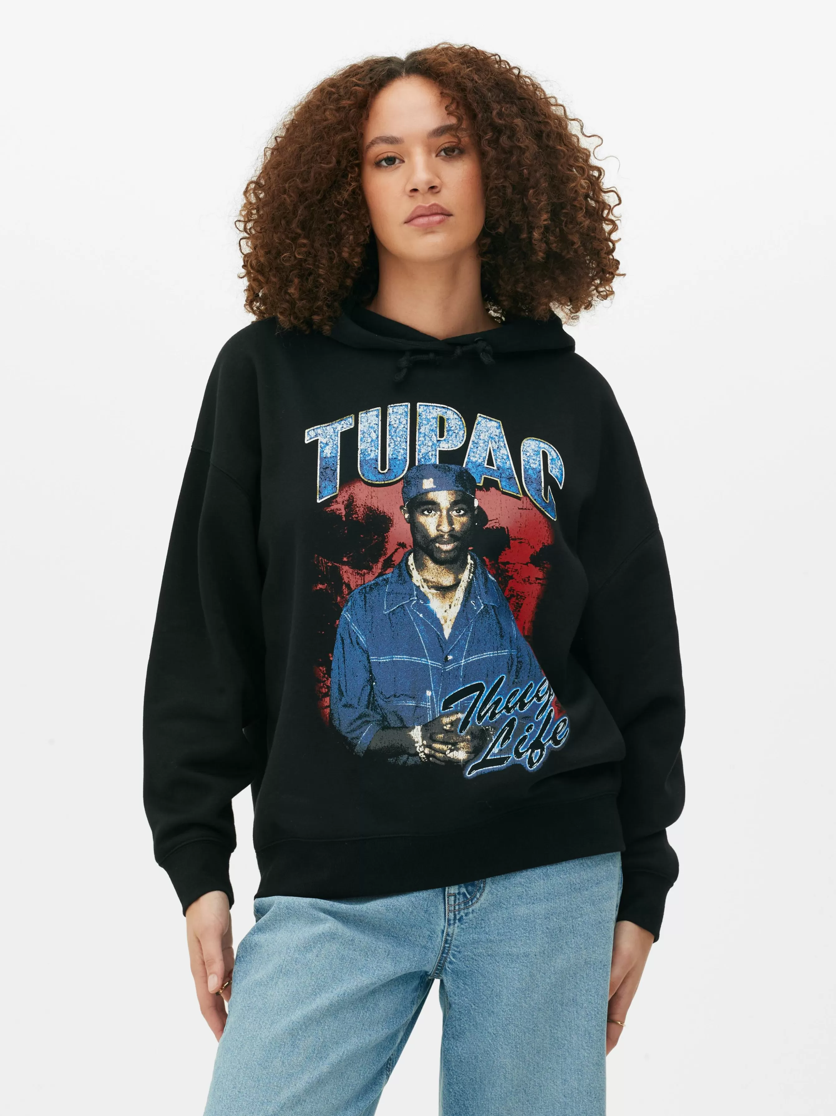 MULHER Primark Camisola Capuz Gráfica Tupac