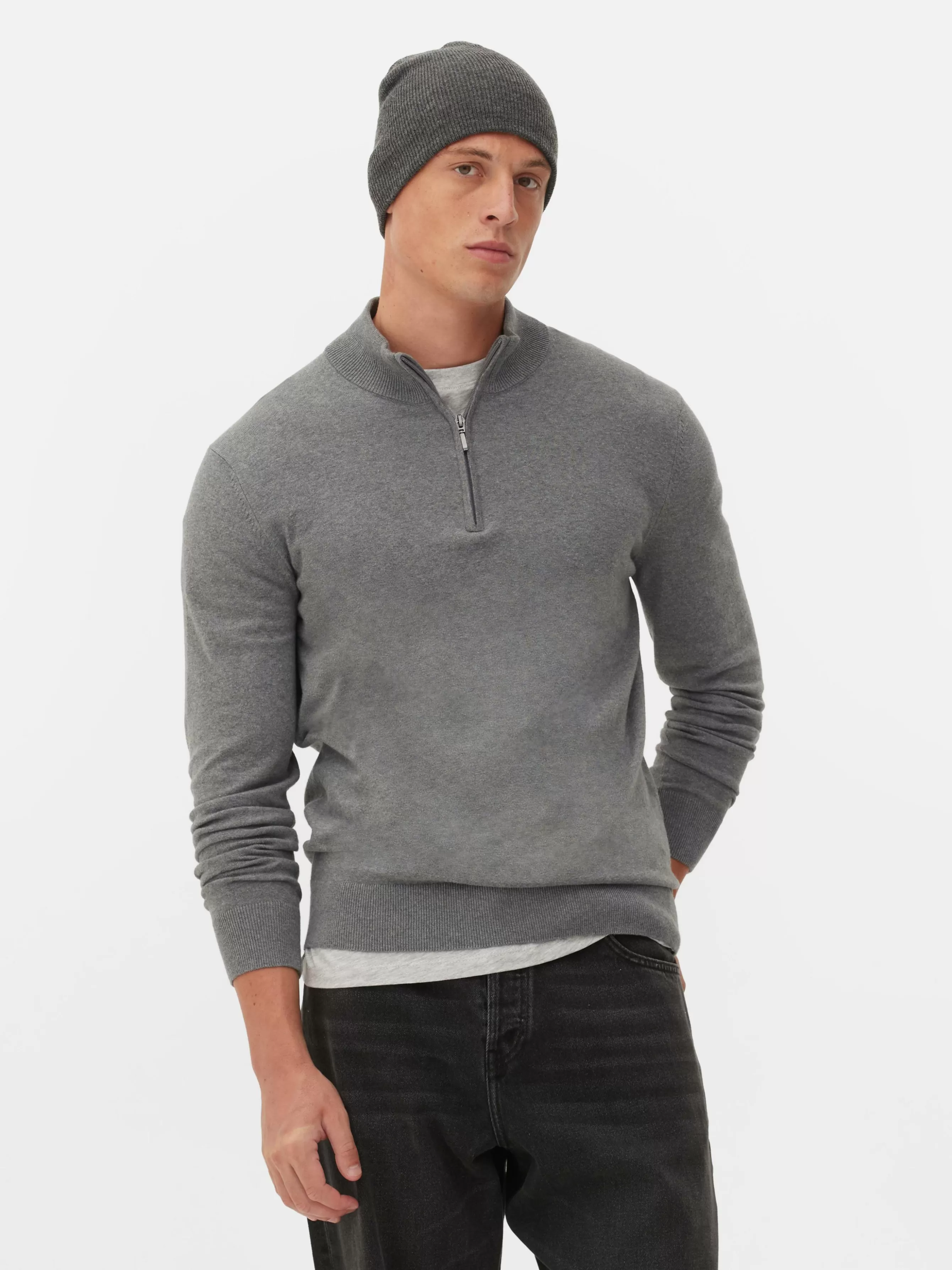Primark Camisola Malha 1/2 Fecho Correr
