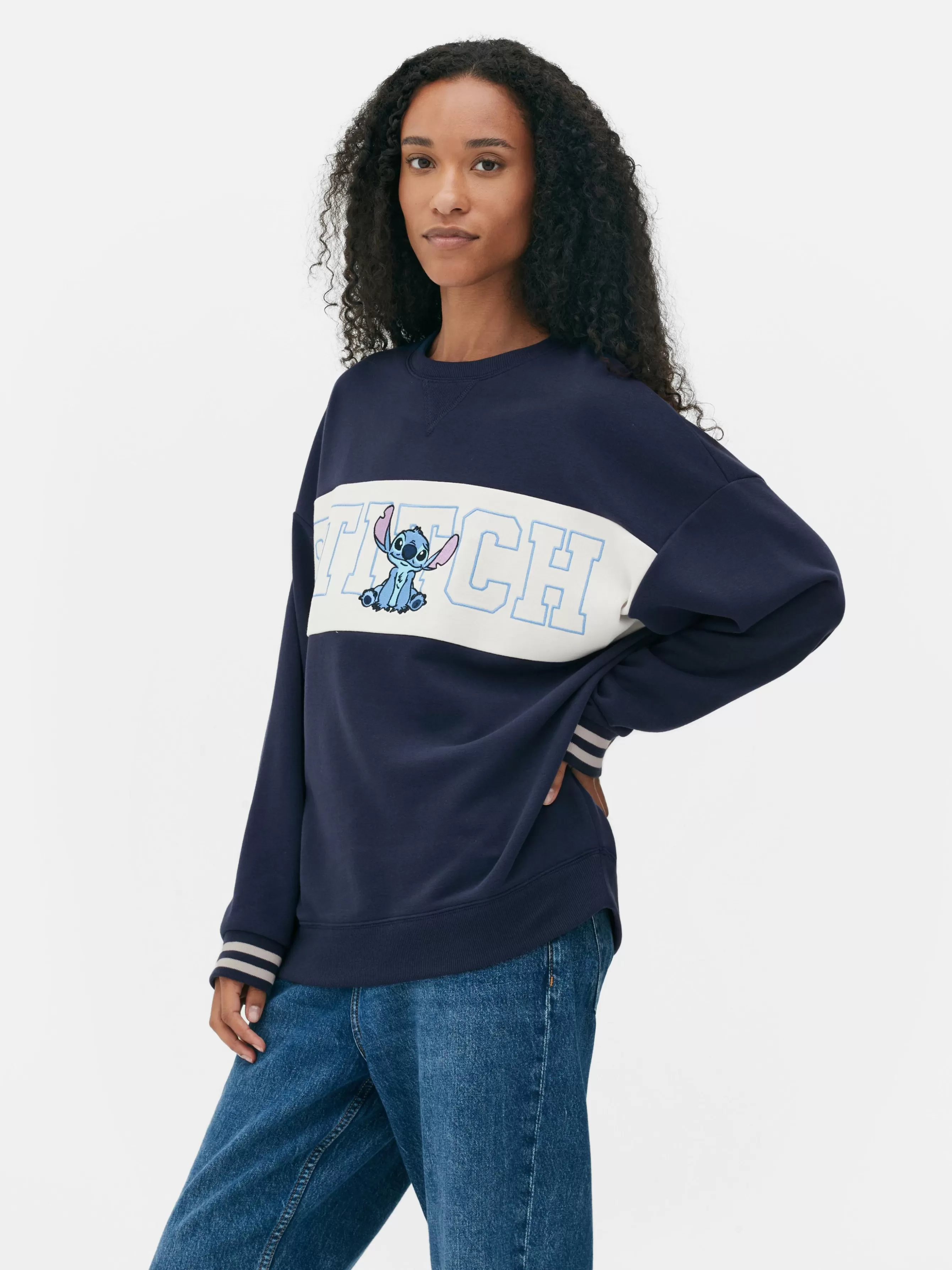 MULHER Primark Camisola Texto Contrastante Disney Stitch