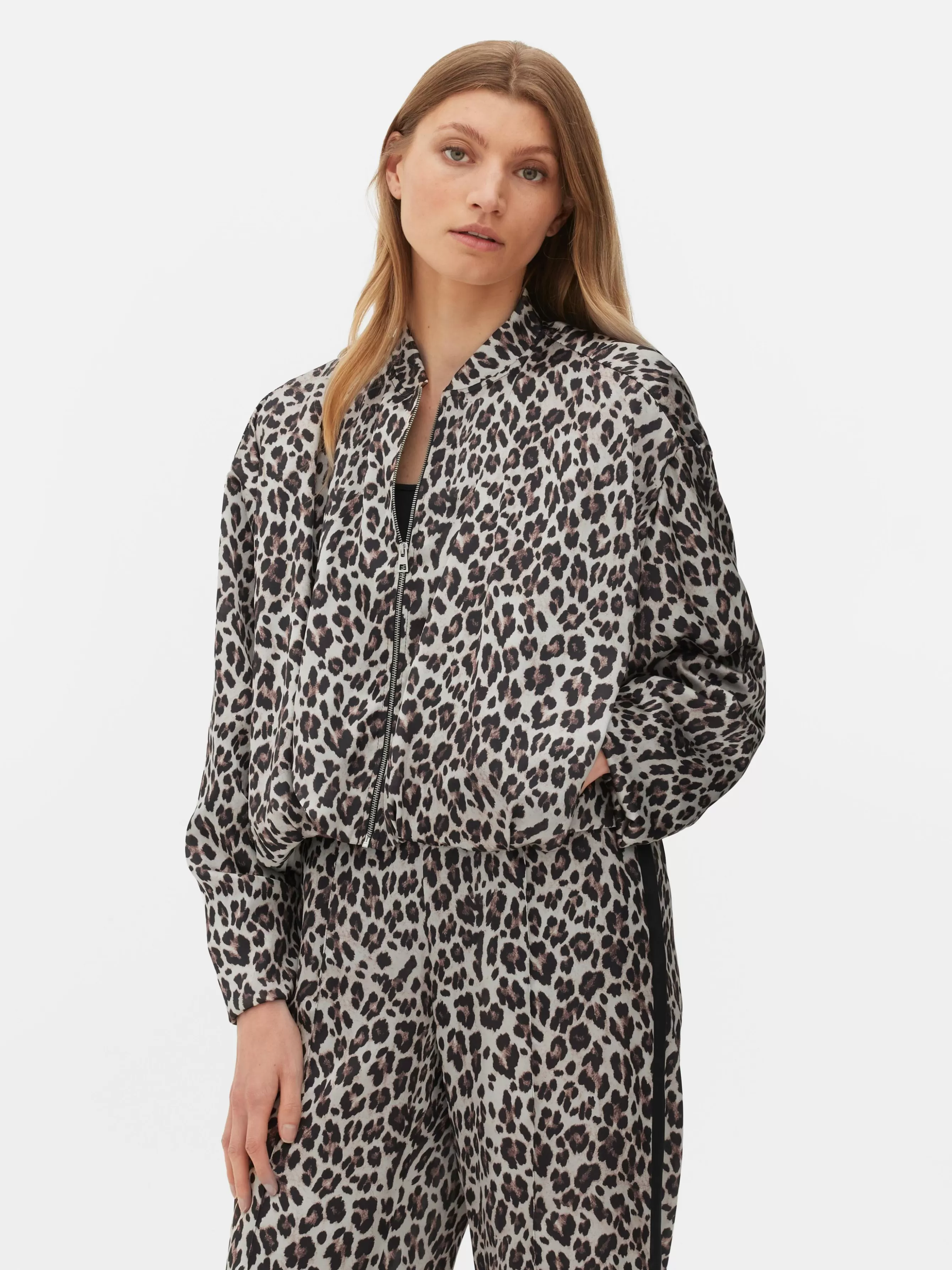 MULHER Primark Casaco Bomber Estampado Leopardo