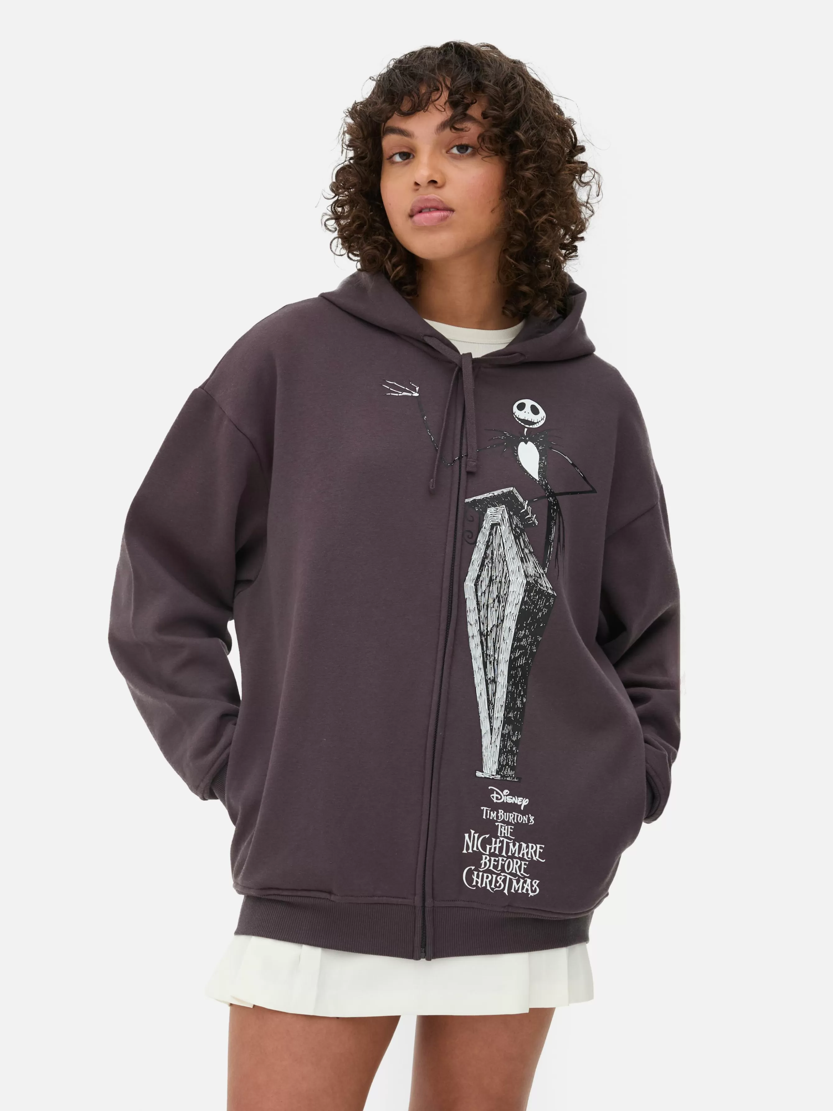 MULHER Primark Casaco C/ Capuz Fecho De Correr Disney Tim Burton O Estranho Mundo De Jack