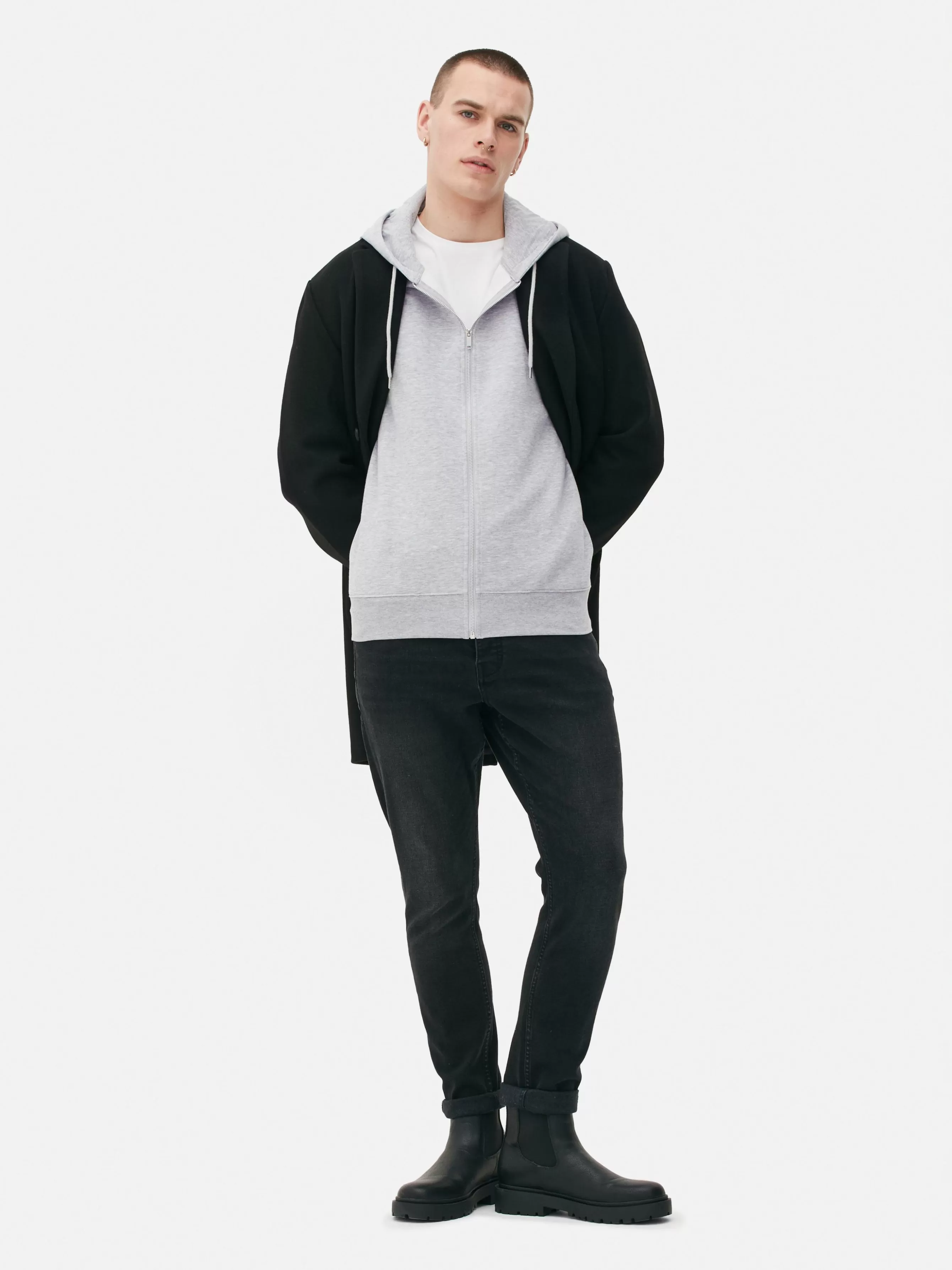 Primark Casaco Capuz Fecho Correr Básico