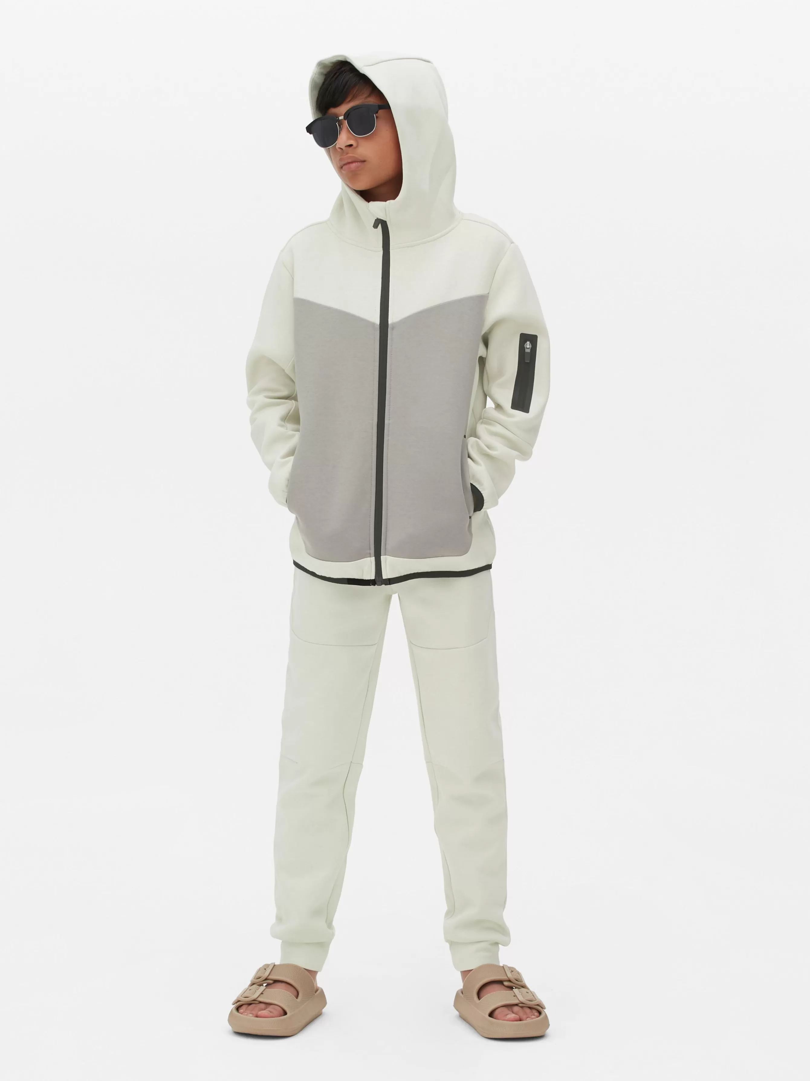 Primark Casaco Capuz Fecho Correr Conjunto Coordenado