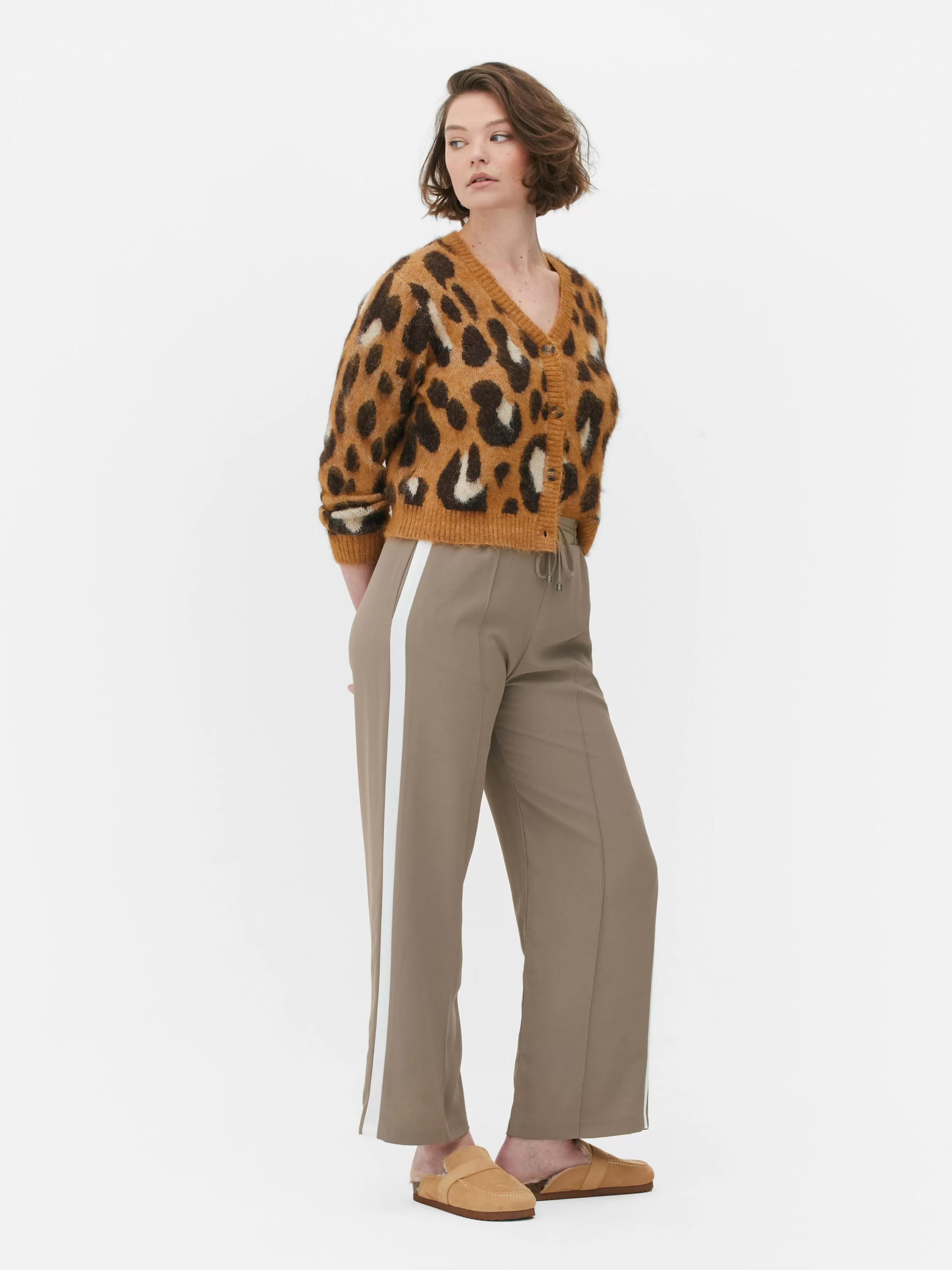 MULHER Primark Casaco Malha Curto Leopardo