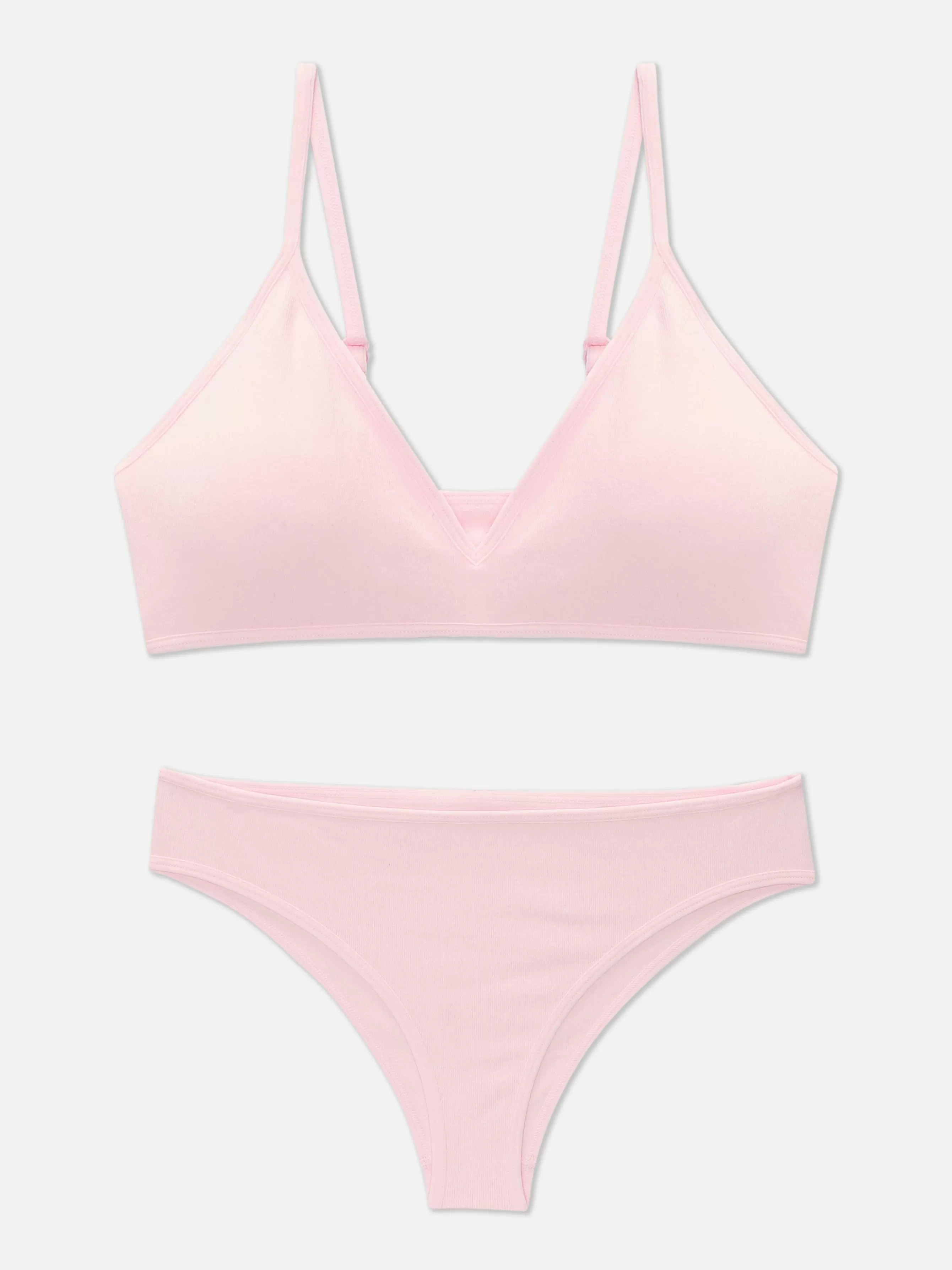 MULHER Primark Conj. Bralette Almofadado Triângulo/tanga S/costuras