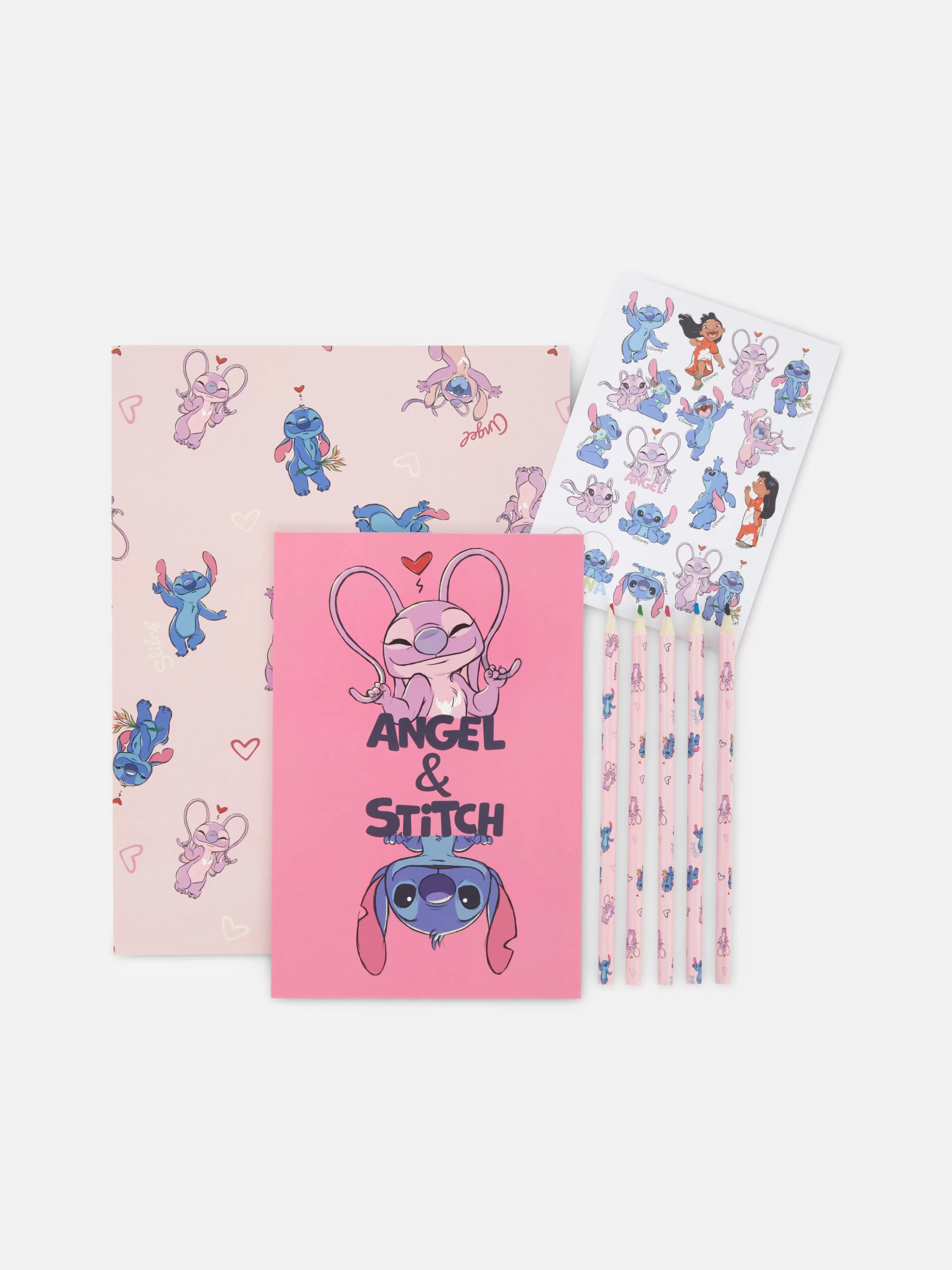 Primark Conjunto Colorir Disney Stitch And Angel