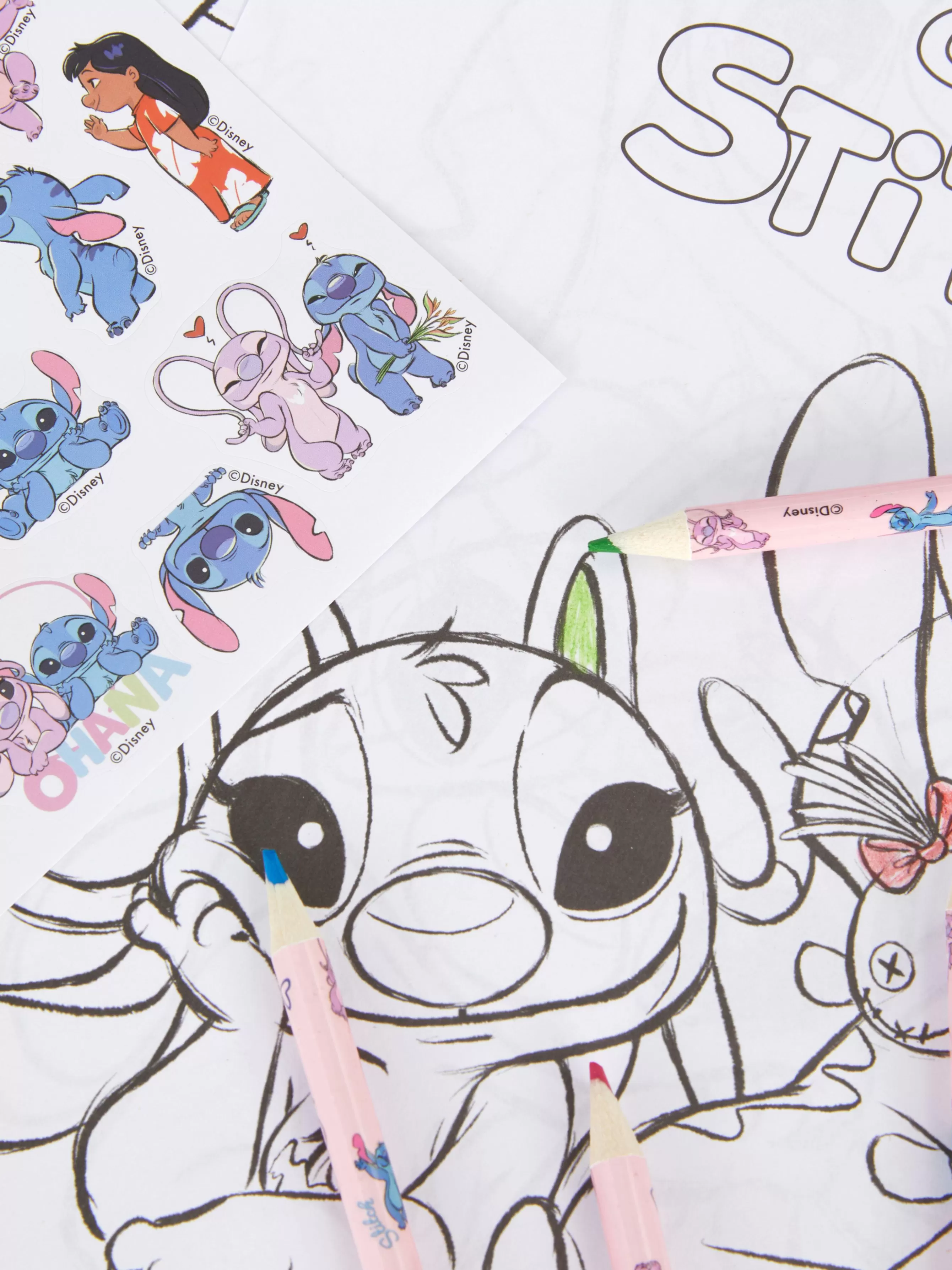 Primark Conjunto Colorir Disney Stitch And Angel