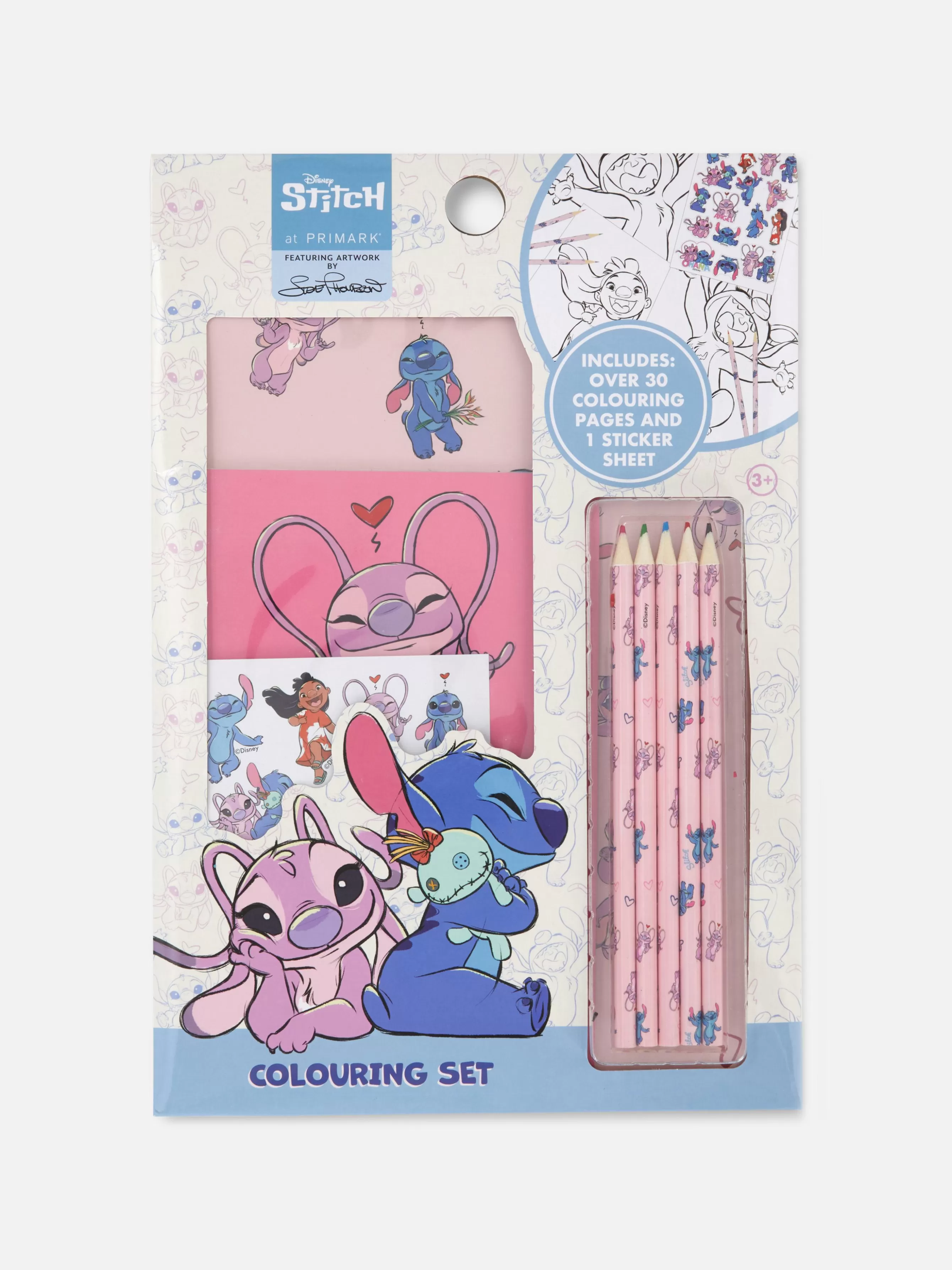 Primark Conjunto Colorir Disney Stitch And Angel