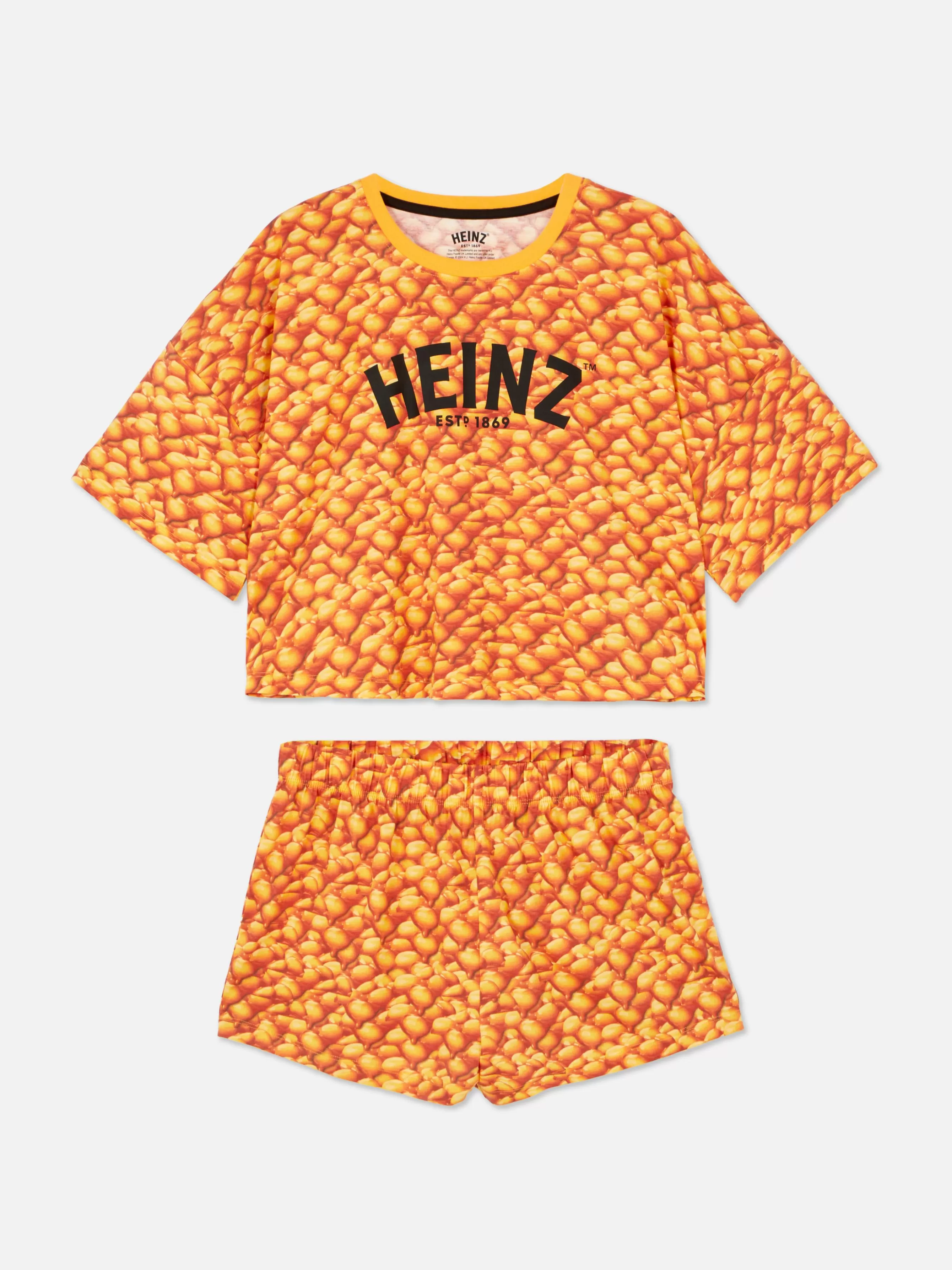 MULHER Primark Conjunto Pijama Curto Gráfico Heinz Beans