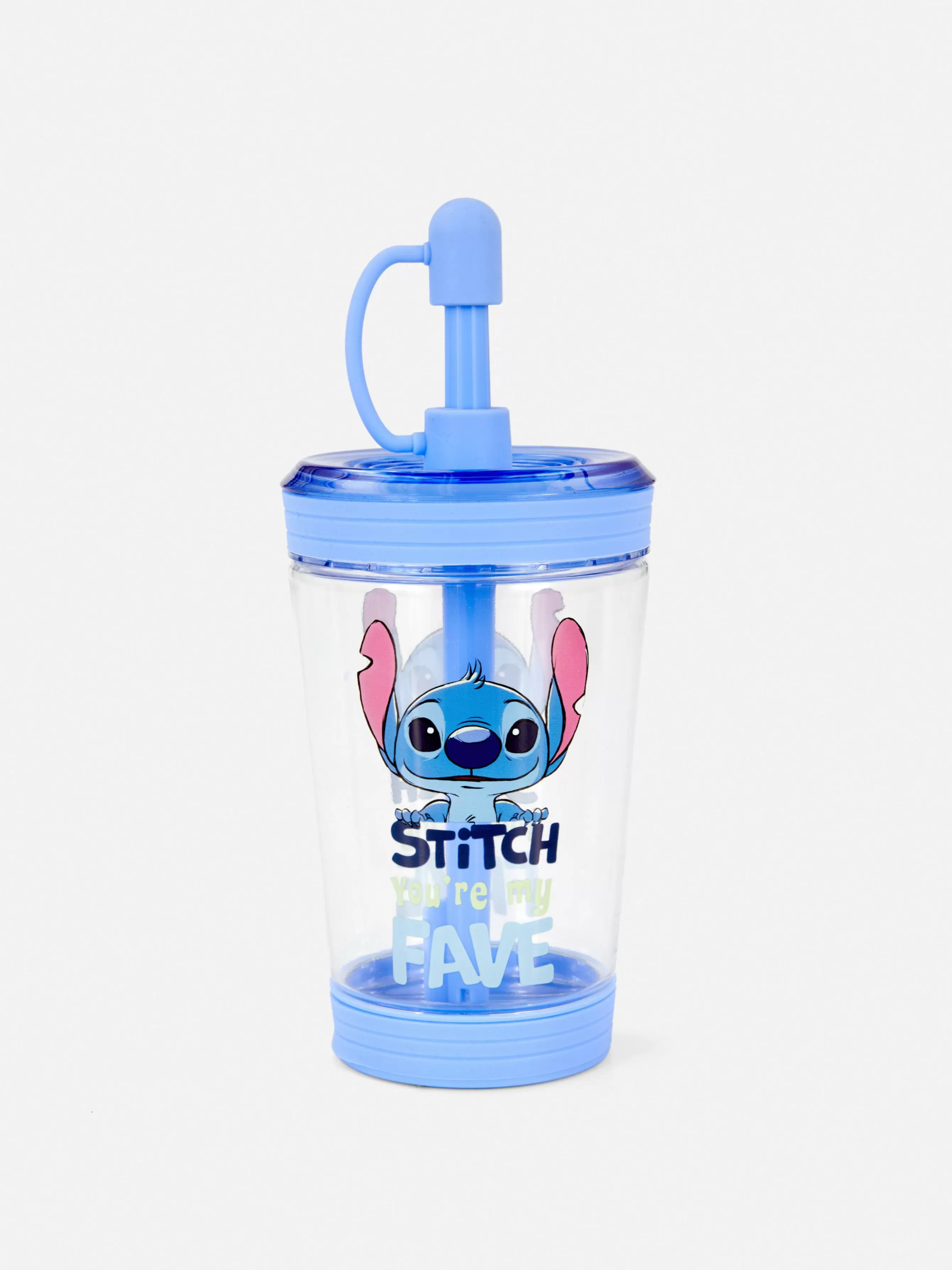 Primark Copo Transparente/palhinha Disney Stitch Angel