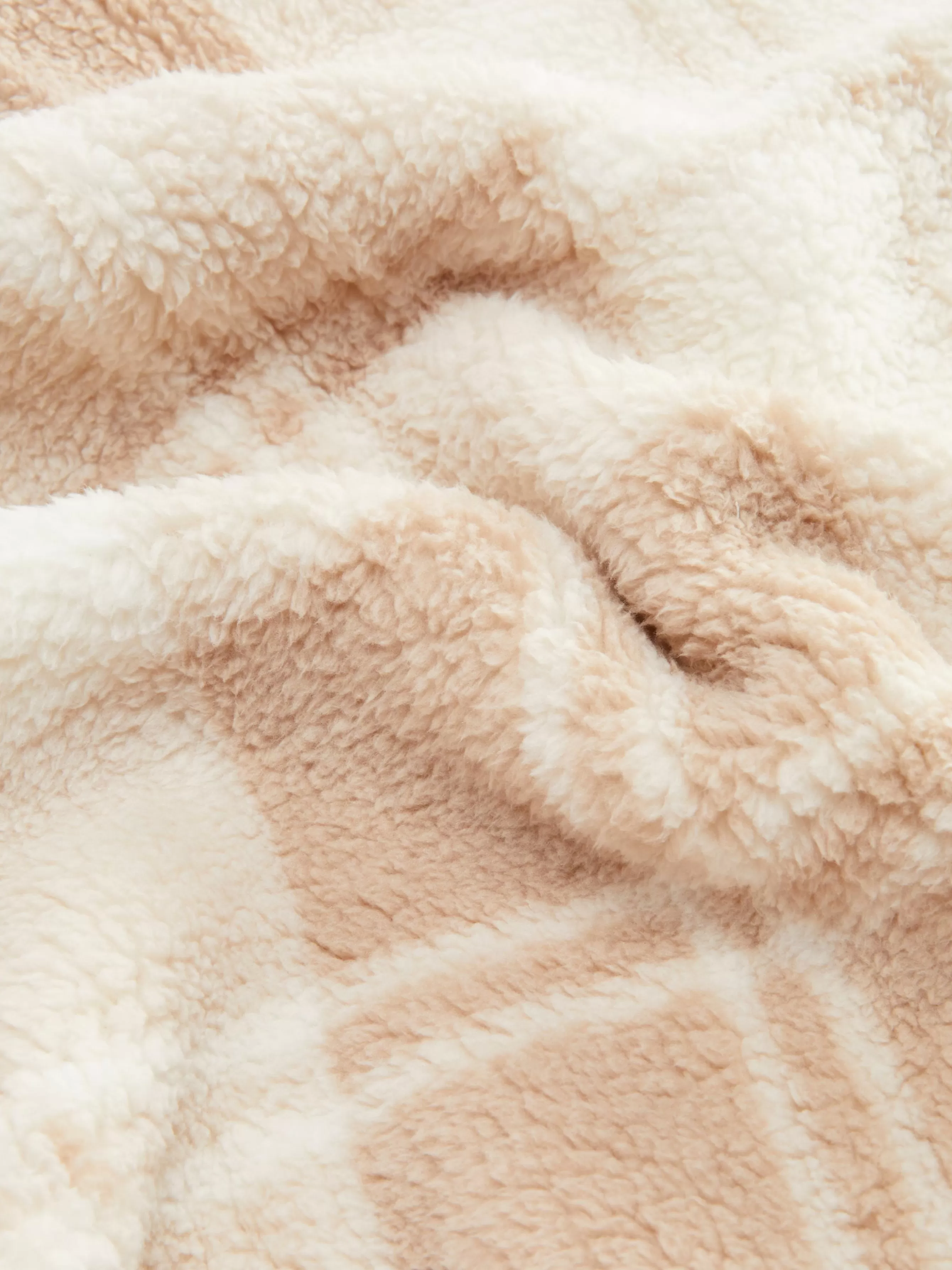 Primark Manta Malha Polar Padrão Xadrez