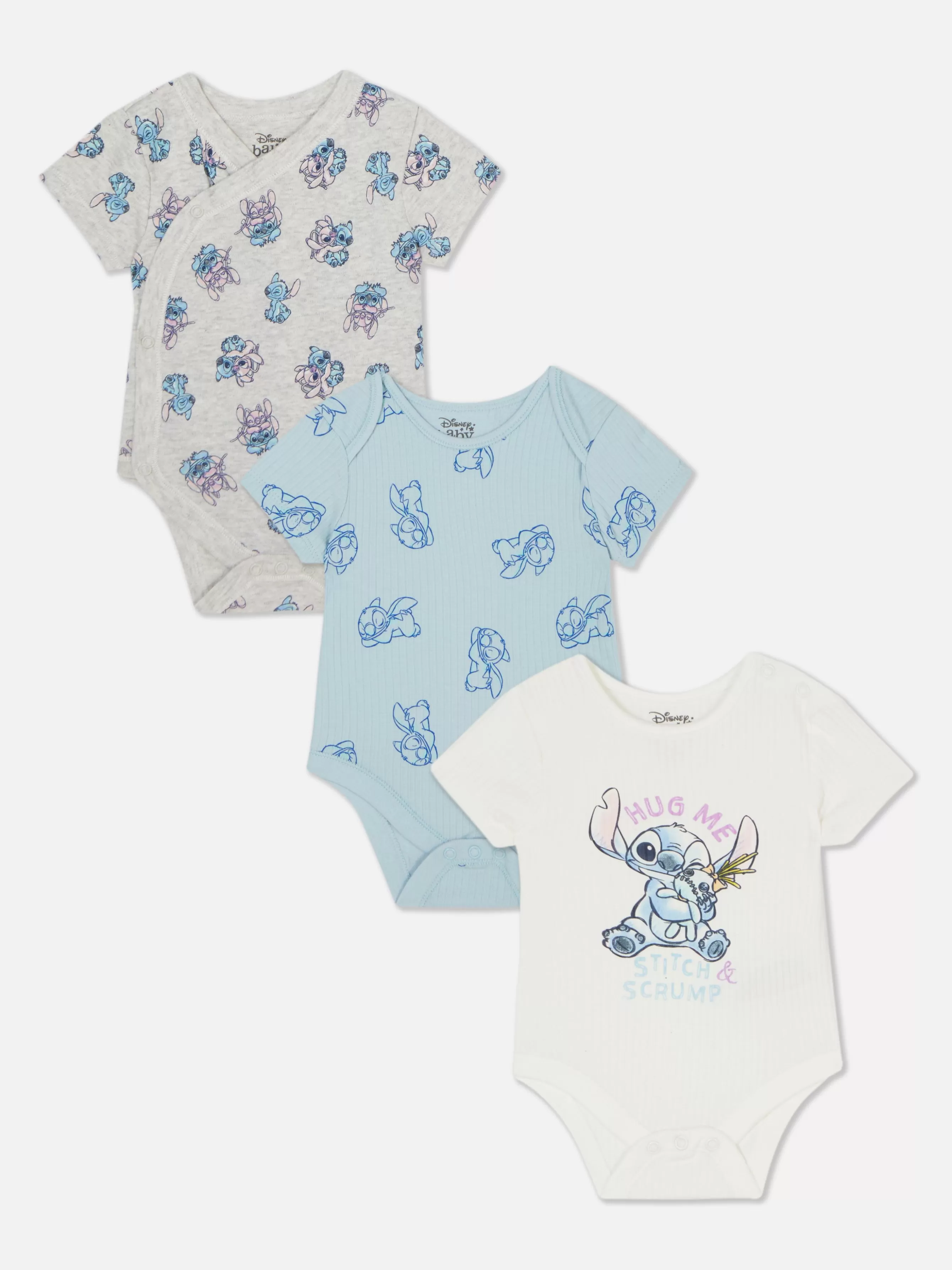 Primark Pack 3 Babygrows Disney Lilo & Stitch