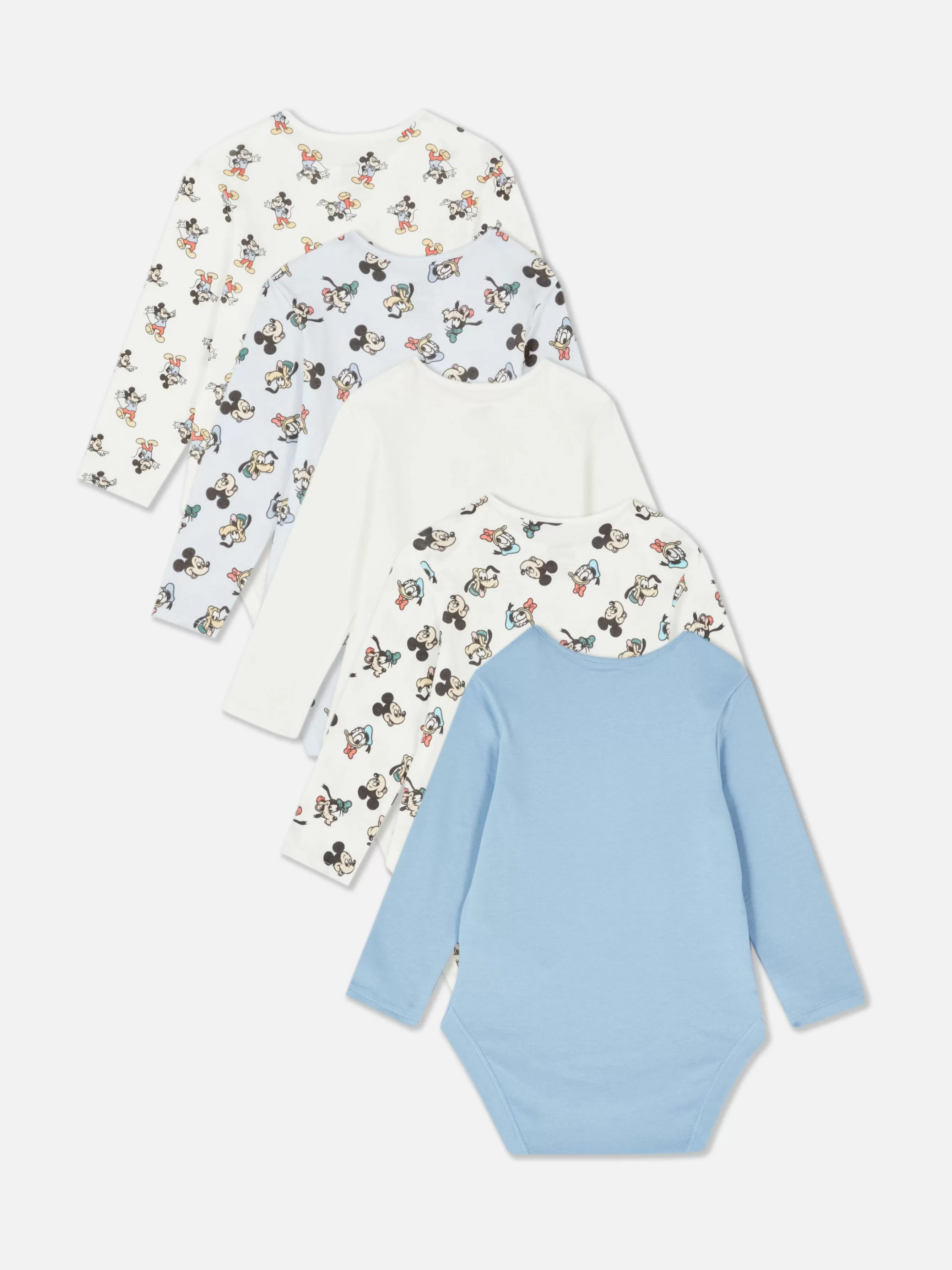 Primark Pack 5 Babygrows Disney Mickey Mouse & Friends