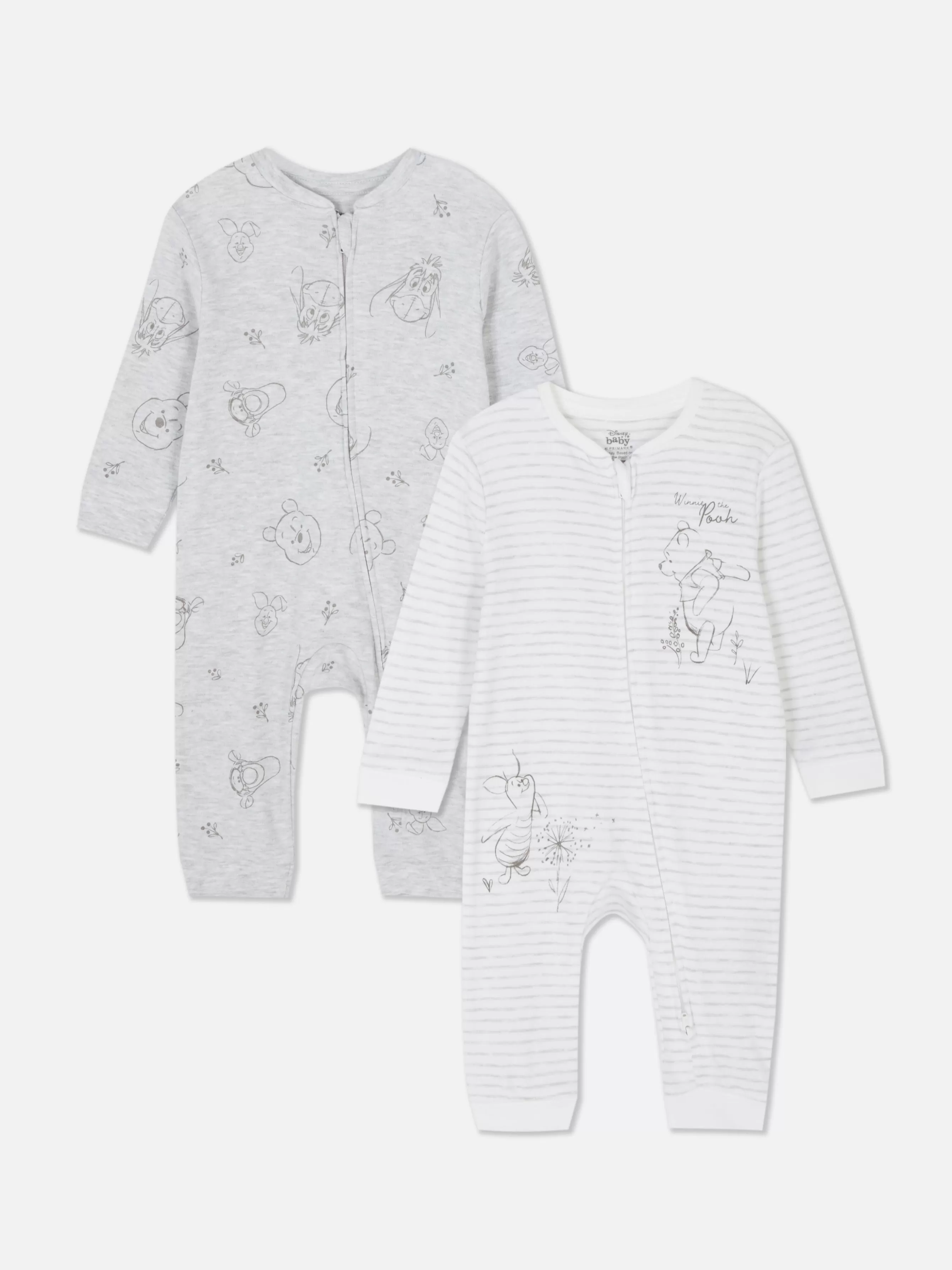 Primark Pack 2 Babygrows Disney Winnie The Pooh