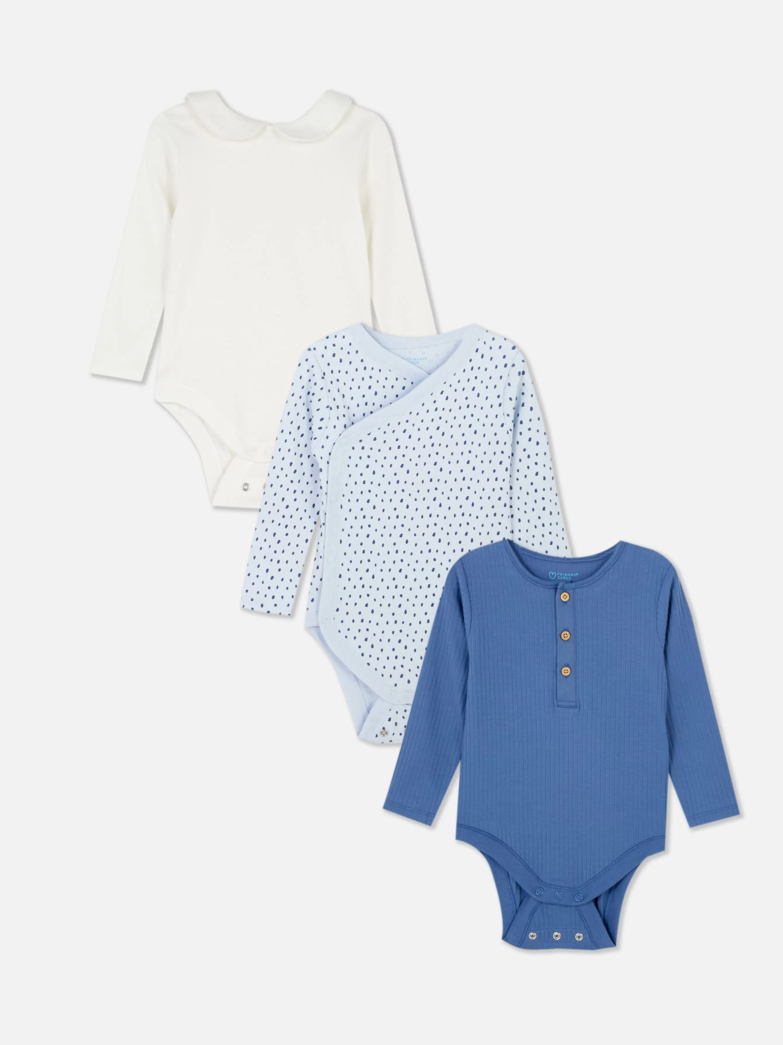 Primark Pack 3 Babygrows Padrão Sortido