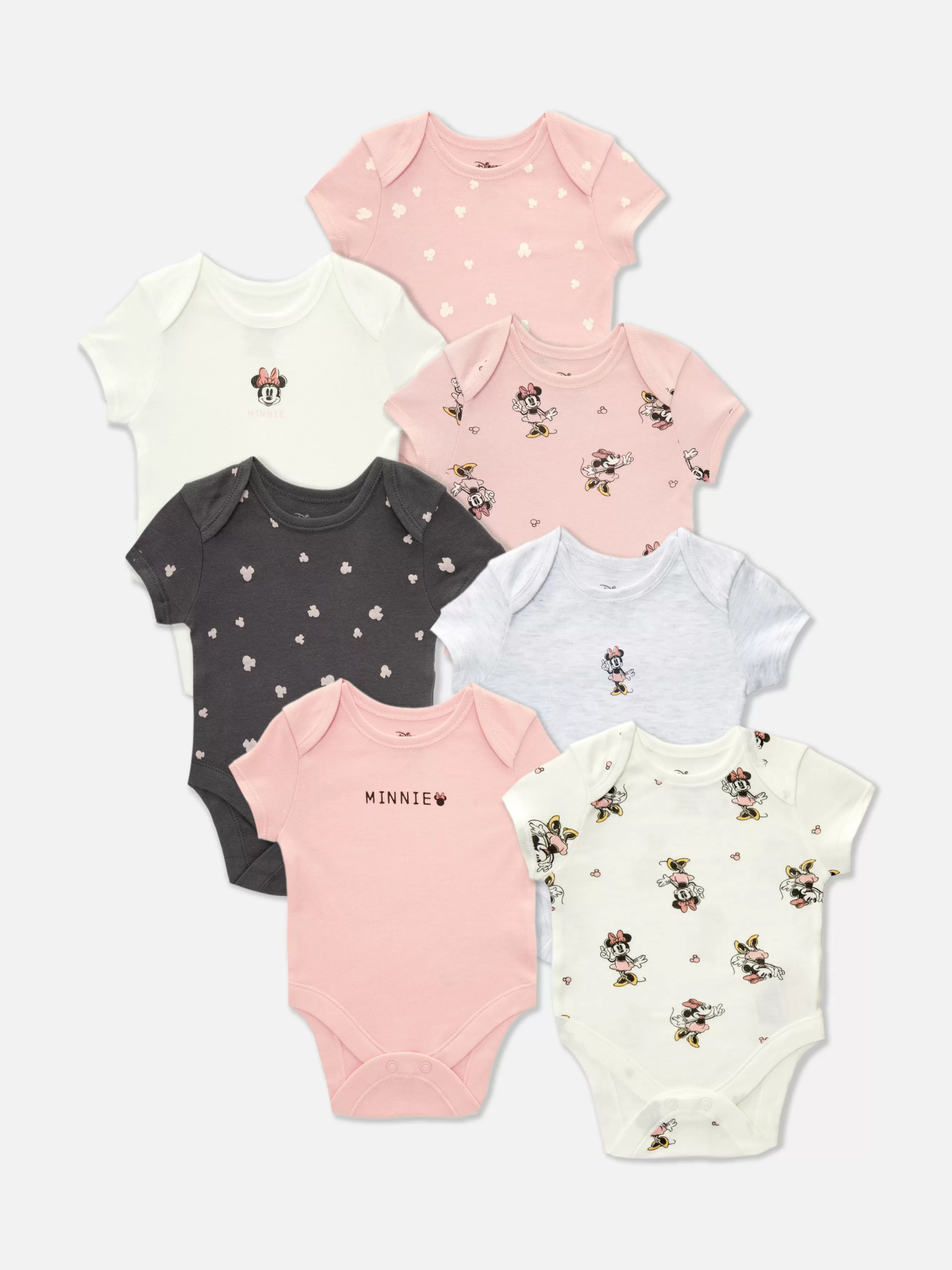 Primark Pack 7 Bodies Estampados Disney Minnie