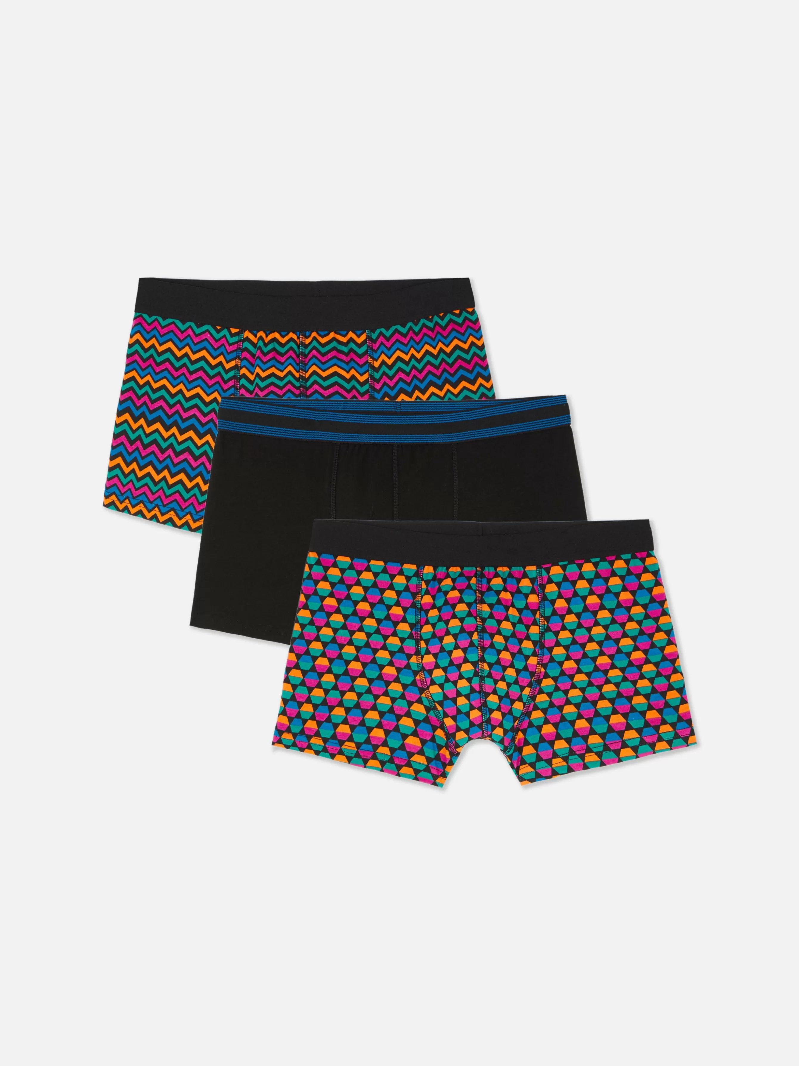 Primark Pack 3 Boxers Padrões Geométricos Moda