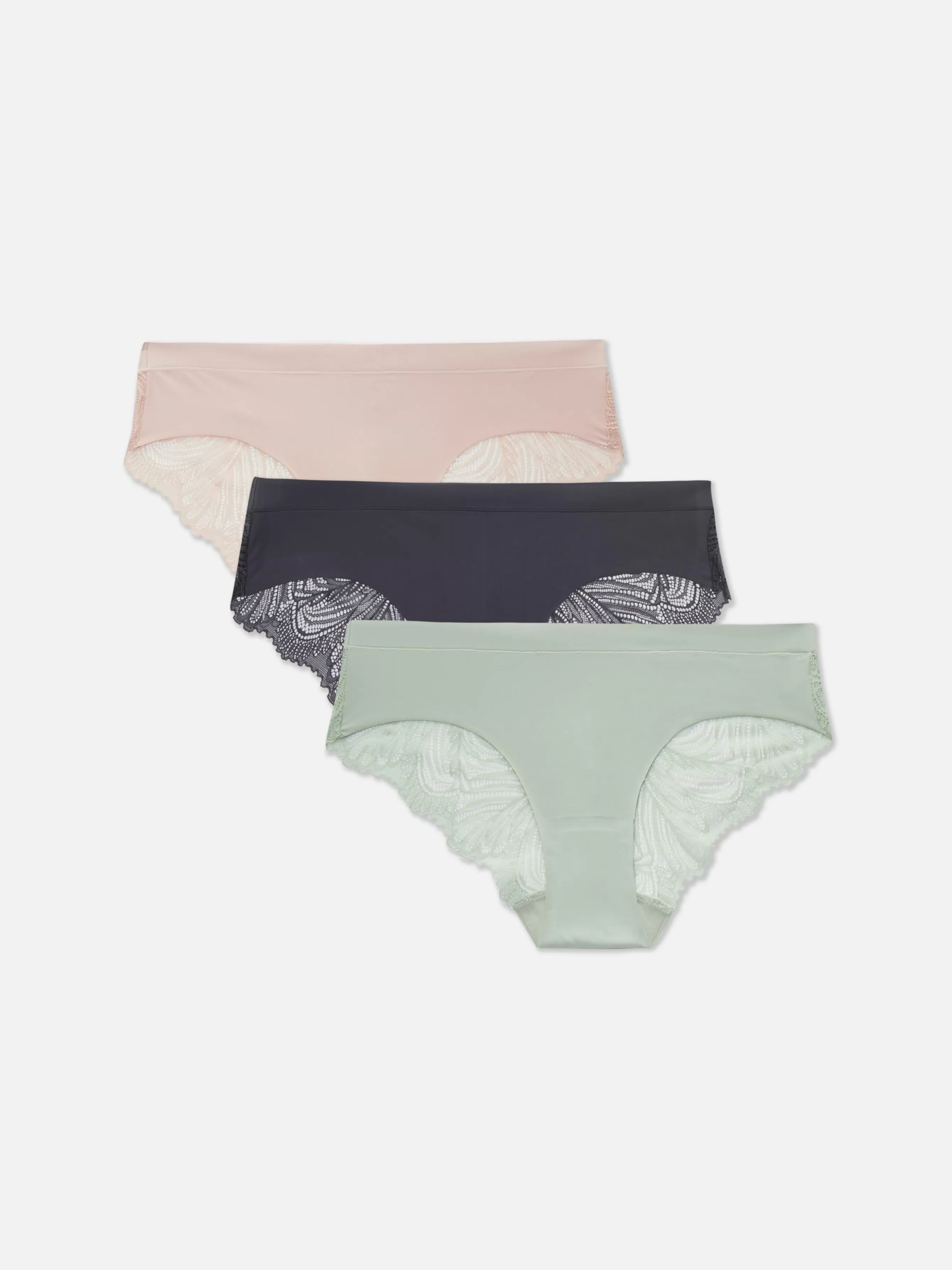 MULHER Primark Pack 3 Cuecas Brasileiras Renda Invisível