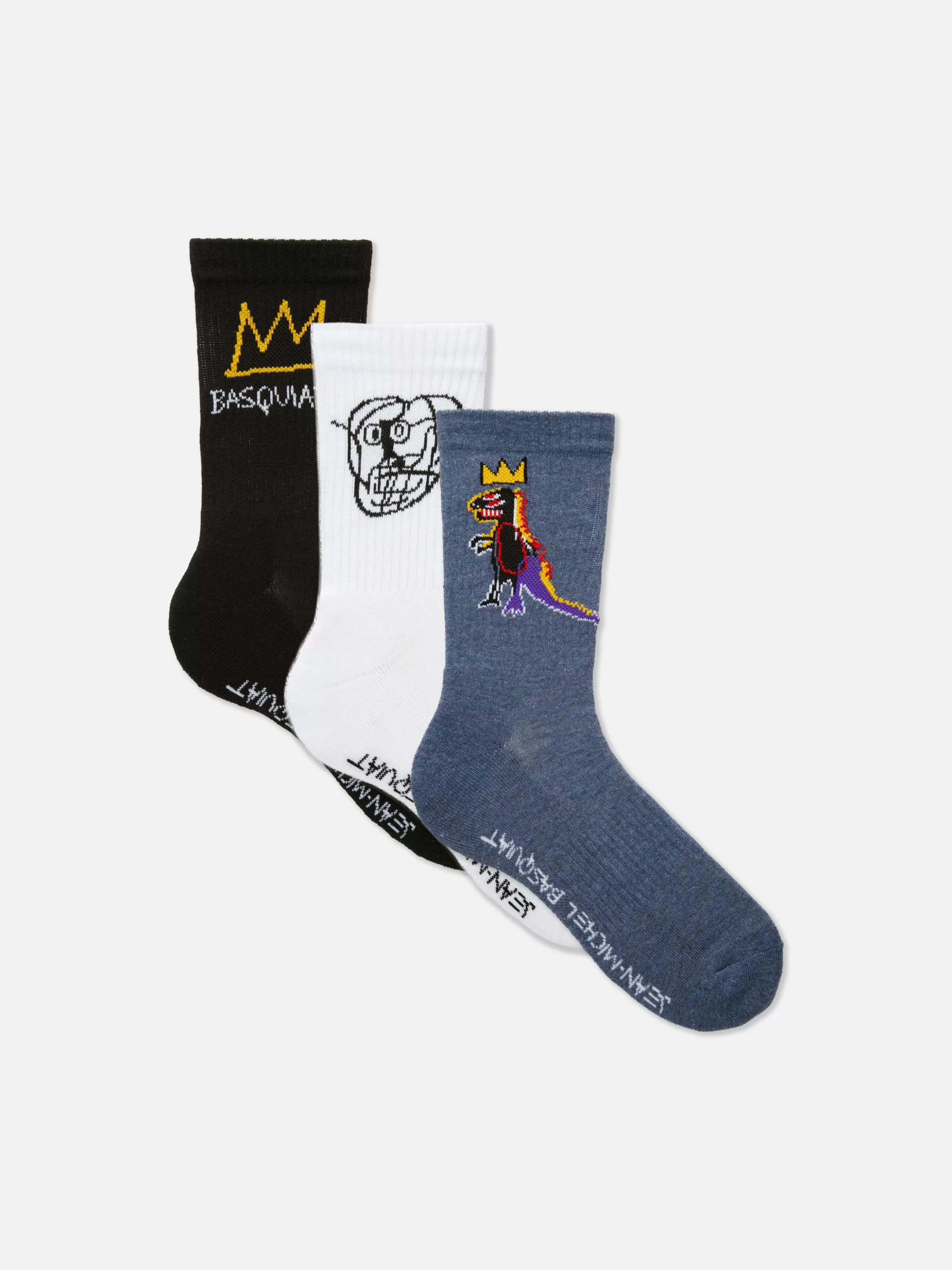 Primark Pack 3 Pares Meias Cano Médio Basquiat