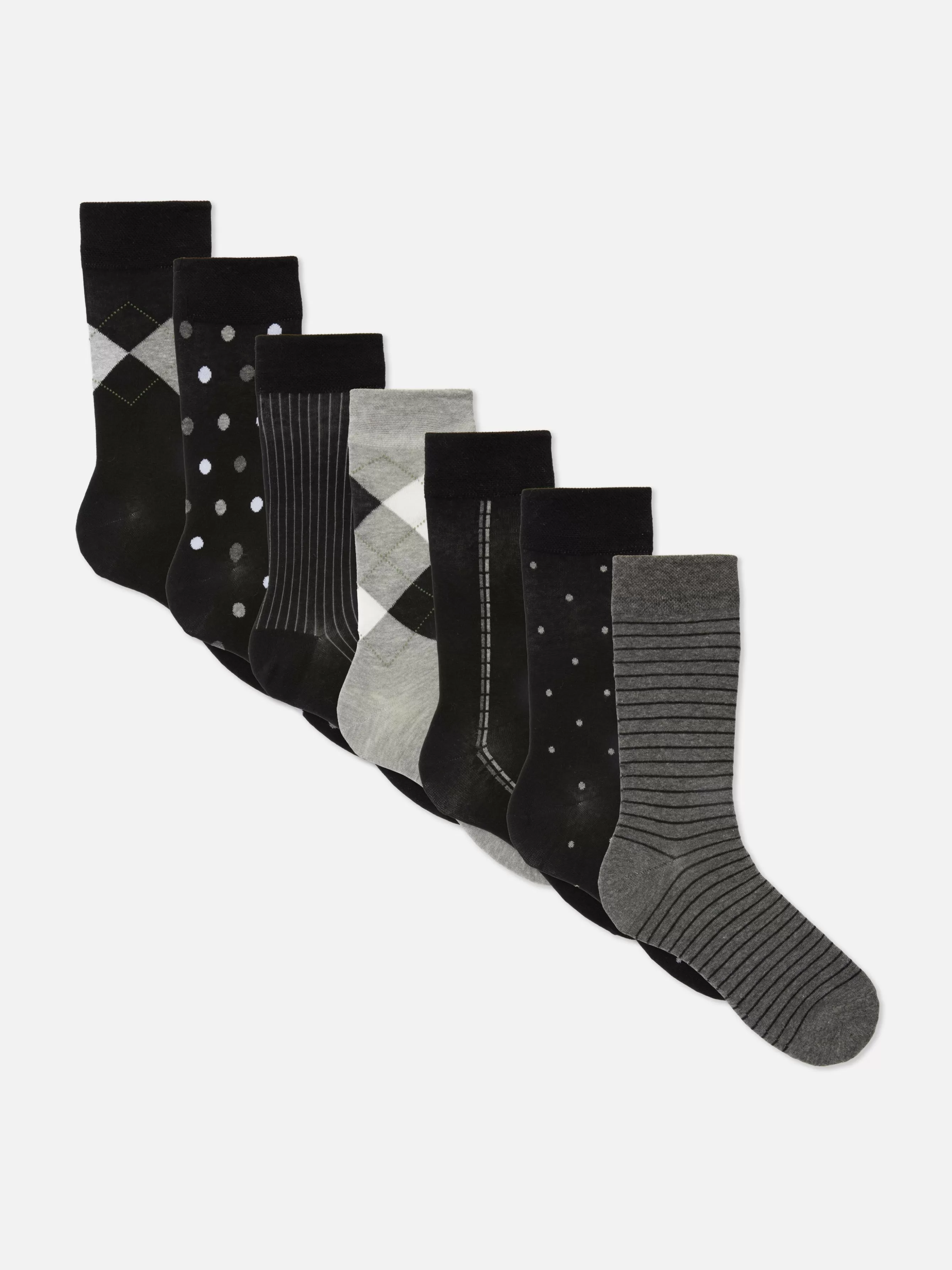 Primark Pack 7 Pares Meias Cano Médio Designs Sortidos