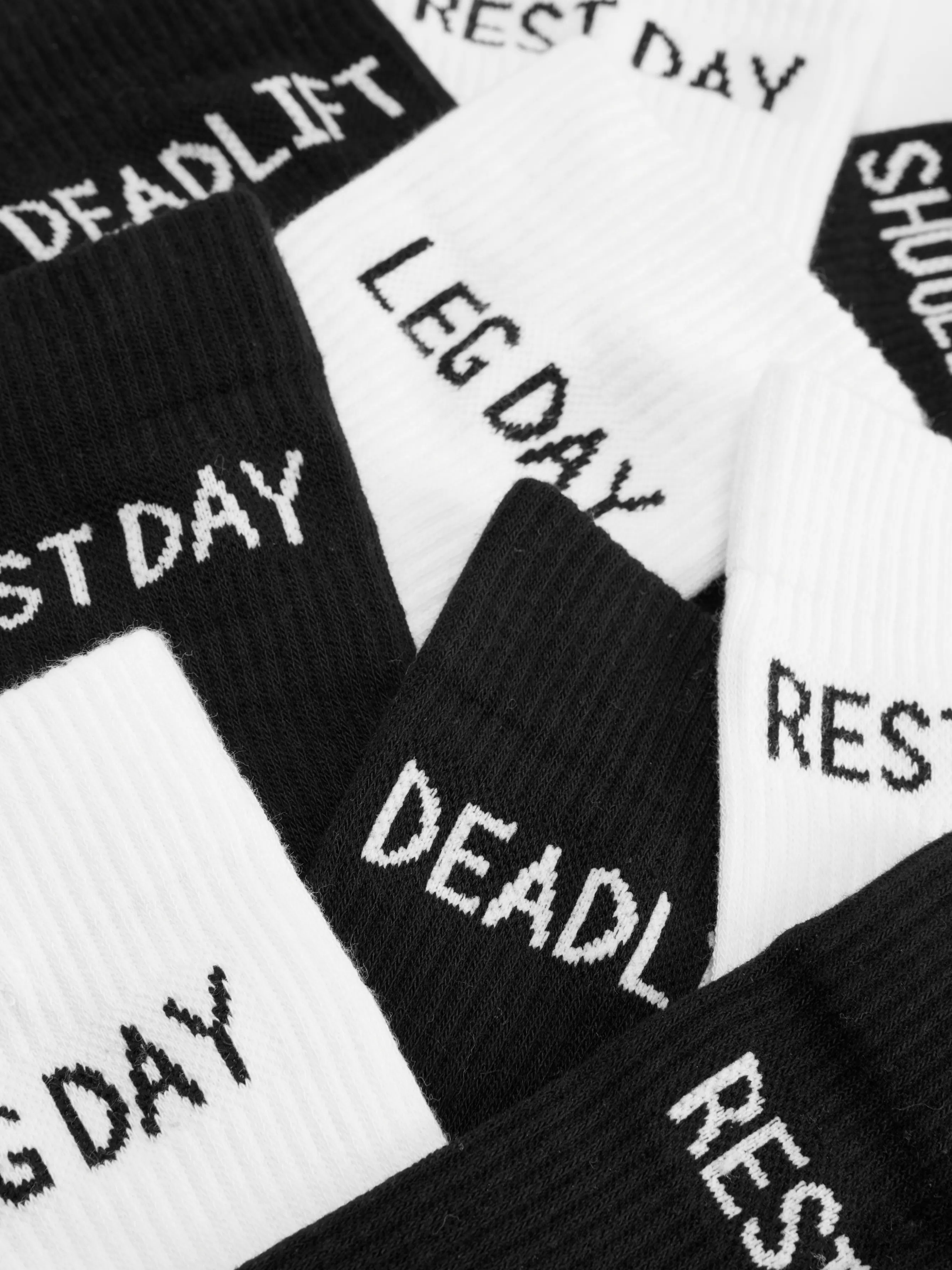 Primark Pack 5 Pares Meias Cano Médio Slogan Ginásio