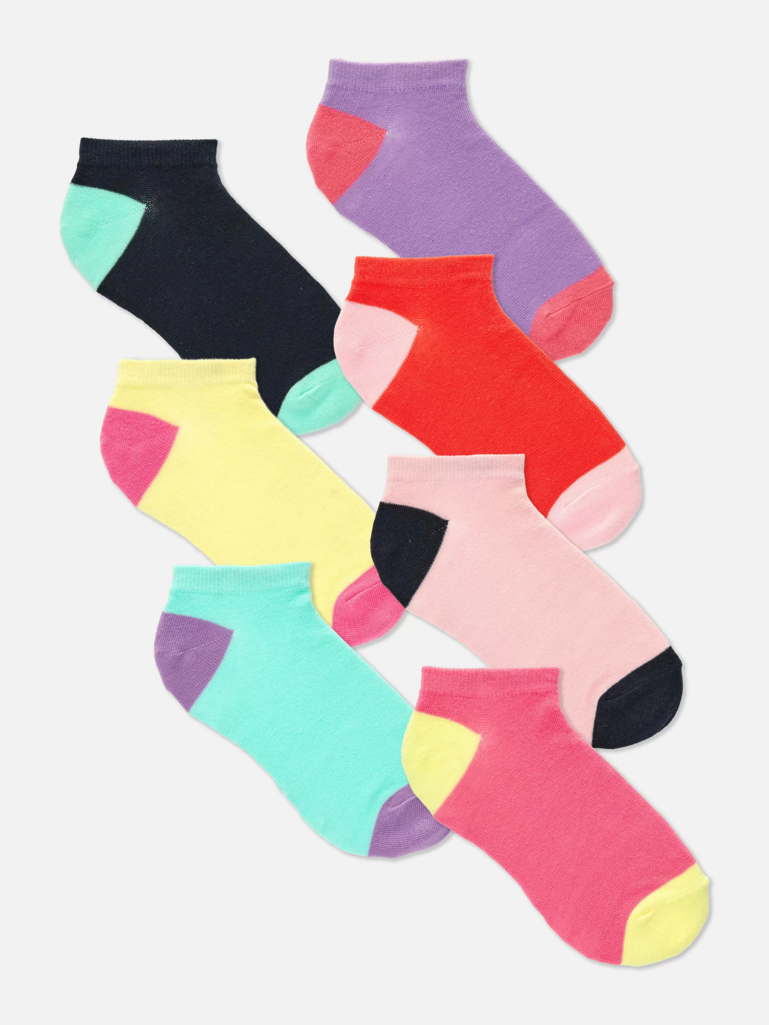 Primark Pack 7 Pares Meias Desporto Bloco Cor