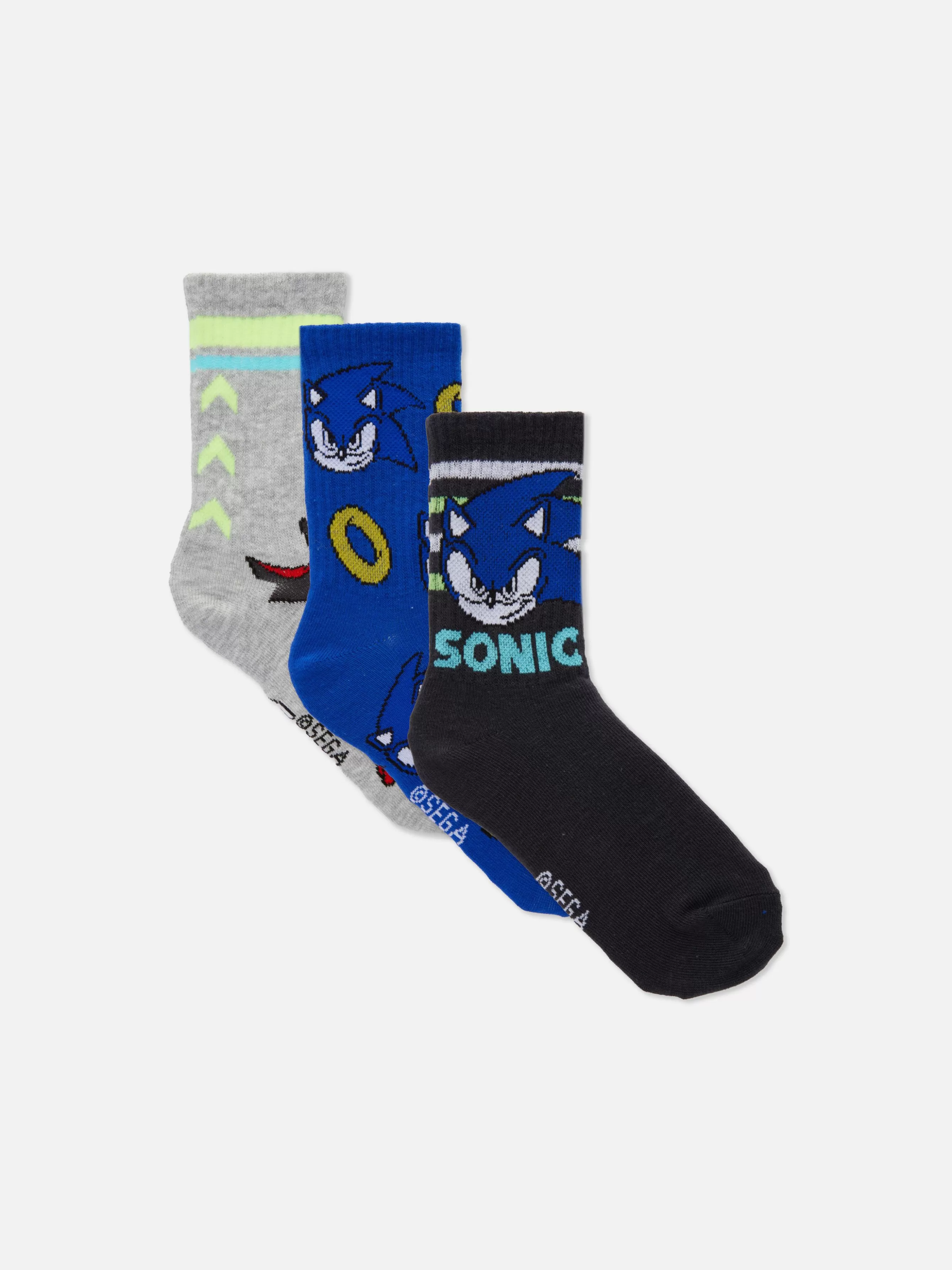 Primark Pack 3 Pares Meias Sonic The Hedgehog