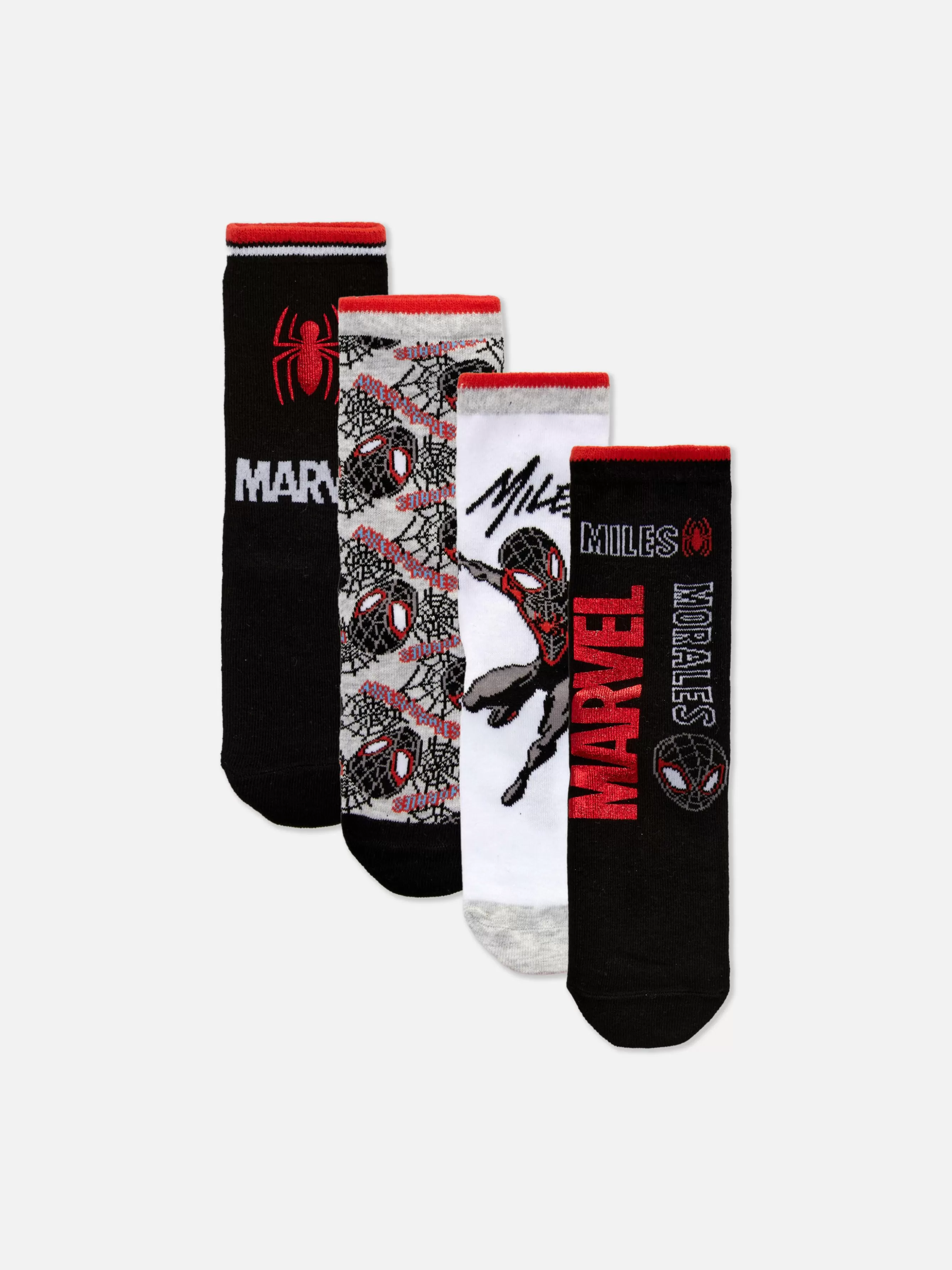 Primark Pack 4 Pares Soquetes Marvel Homem-Aranha Miles Morales