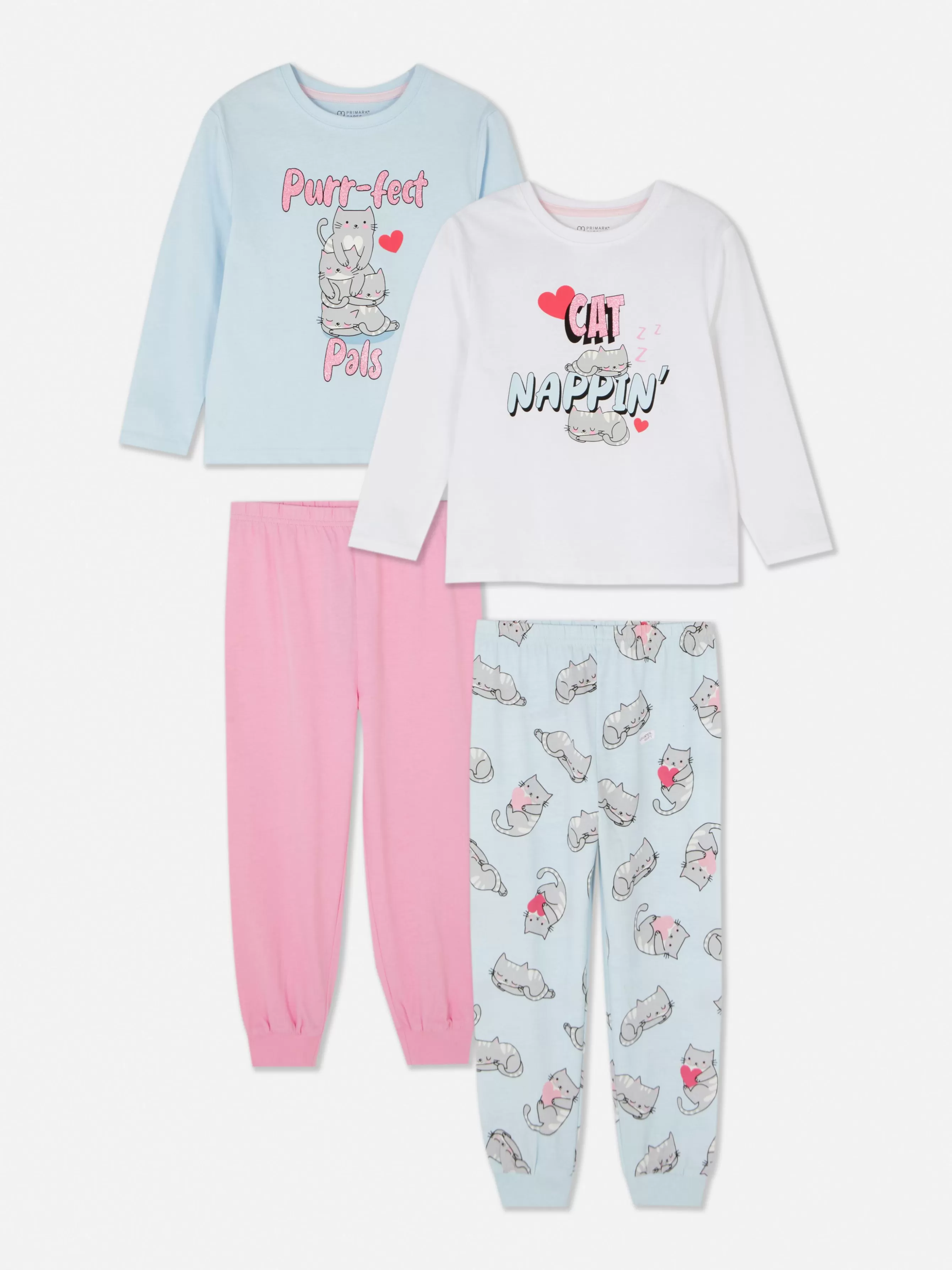 Primark Pack 2 Pijamas Compridos Design Gato