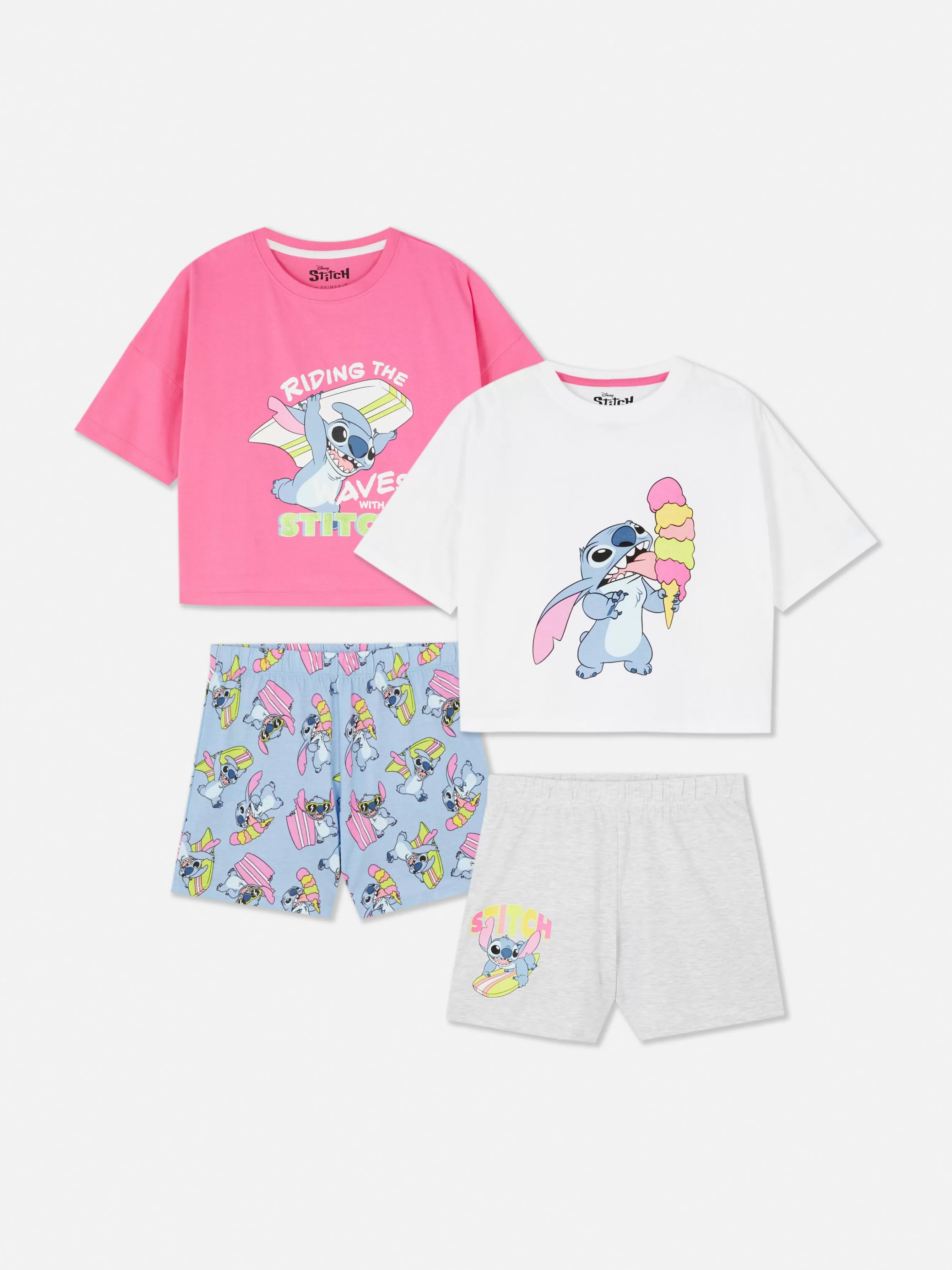 Primark Pack 2 Pijamas Manga Curta Disney Lilo & Stitch