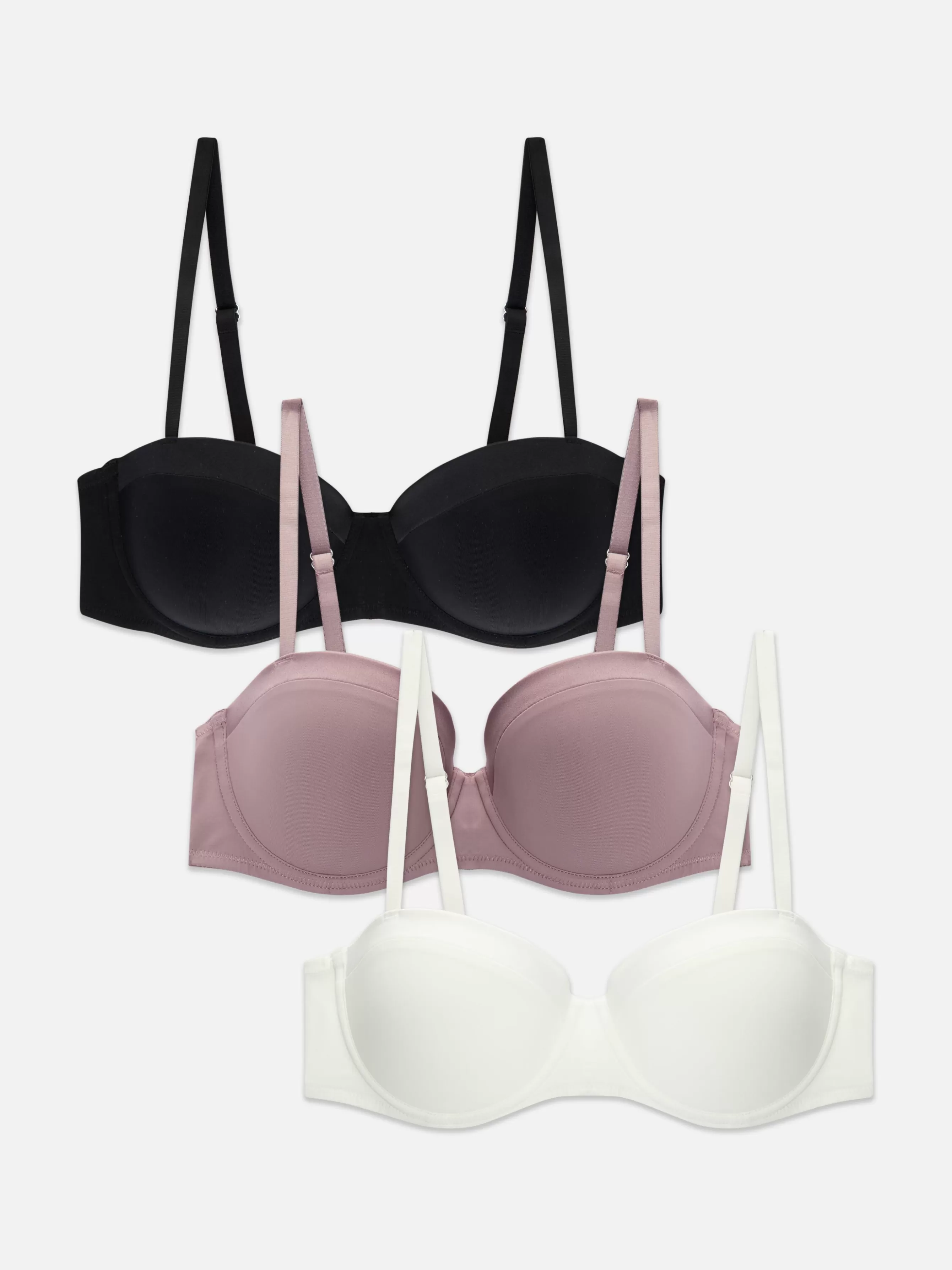 MULHER Primark Pack 3 Sutiãs Balconette Cetim