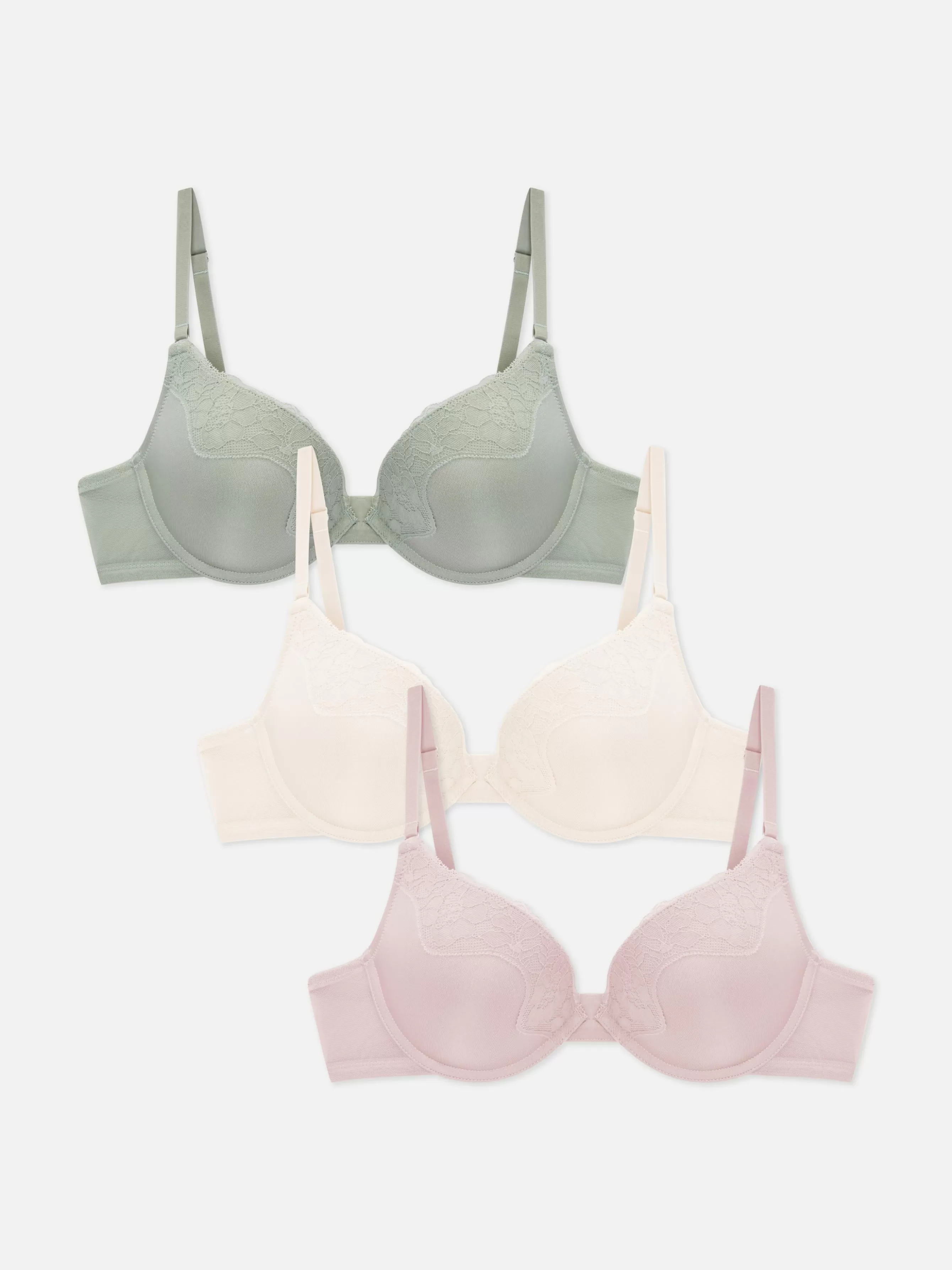 MULHER Primark Pack 3 Sutiãs Push-up Microfibra