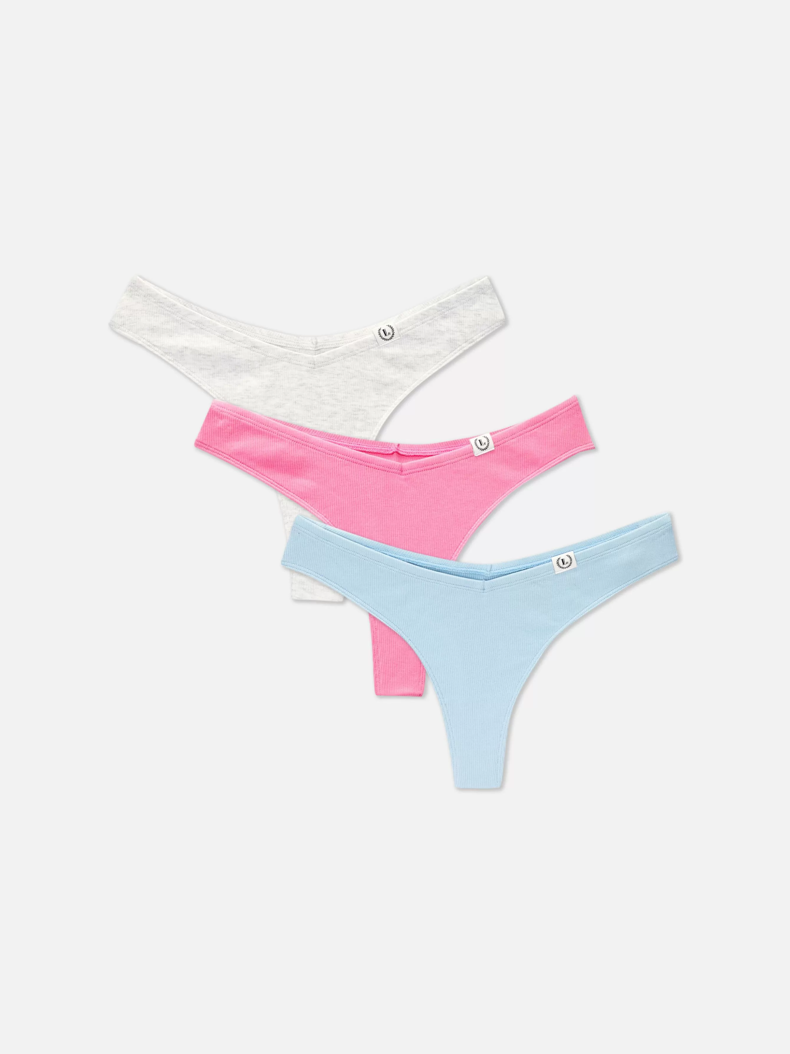 MULHER Primark Pack 3 Tangas Miami Caneladas