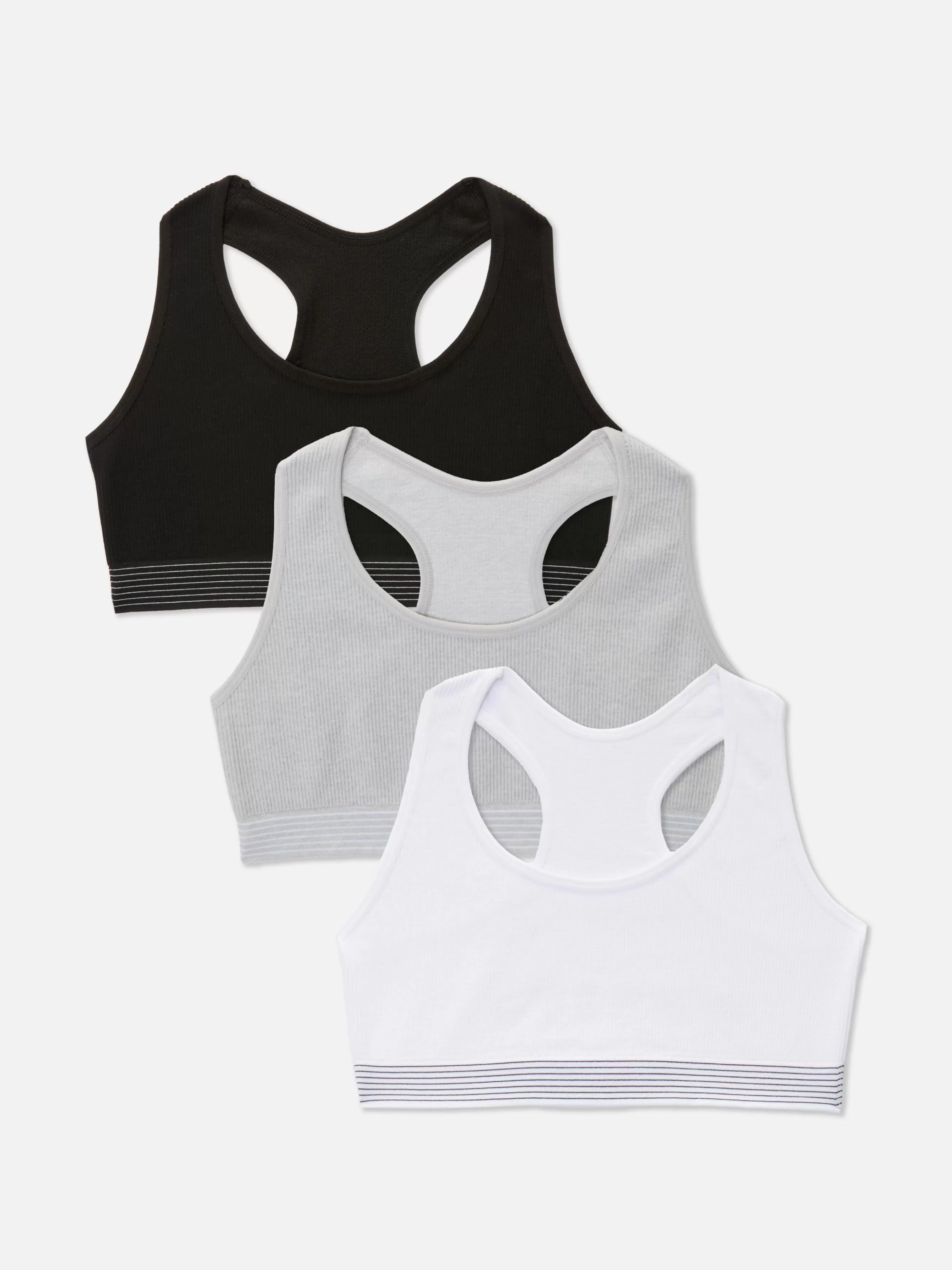 Primark Pack 3 Tops Curtos Desportivos S/ Costuras