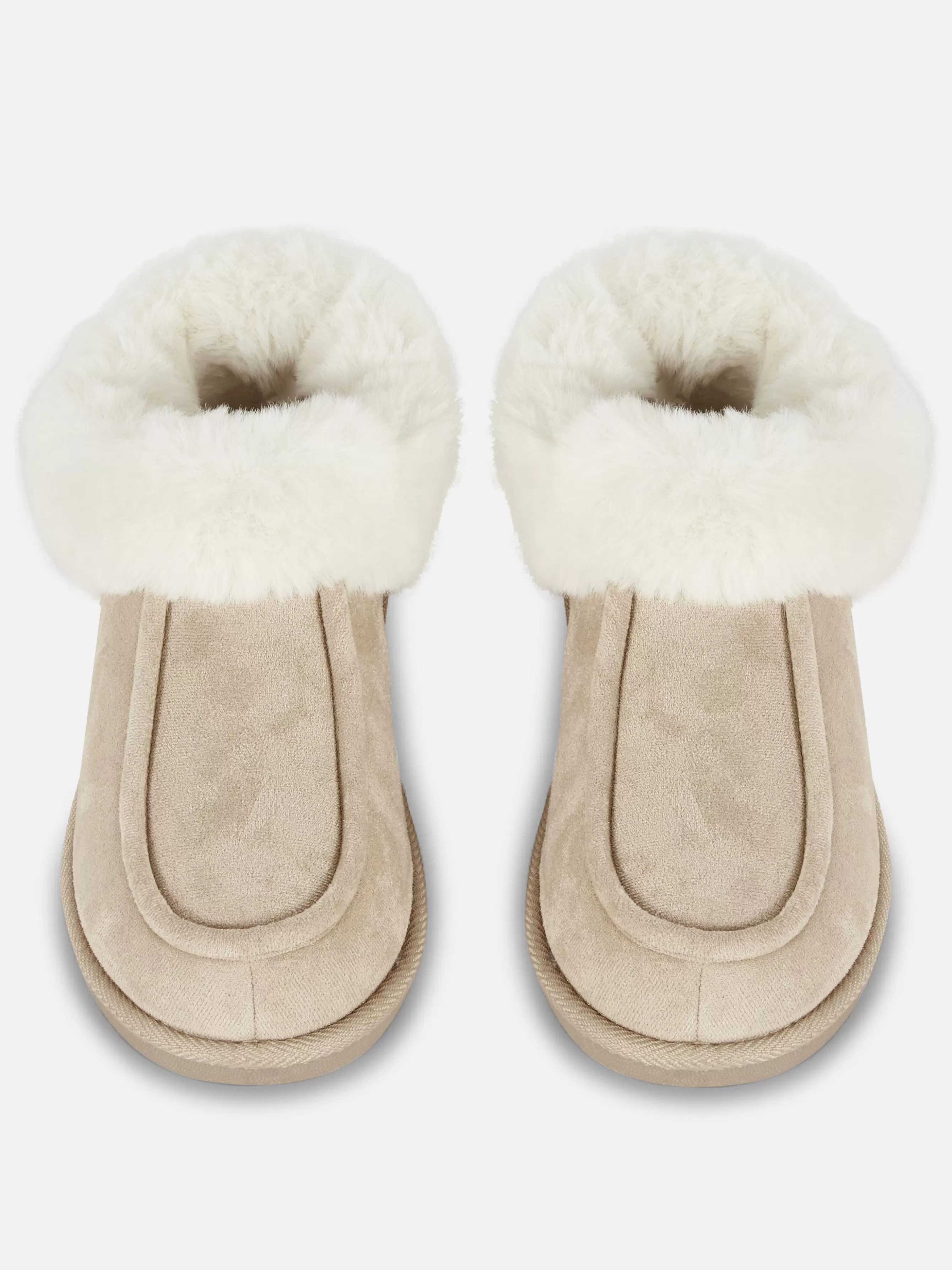 MULHER Primark Pantufas Estilo Mocassim Forro Imitação Pelo