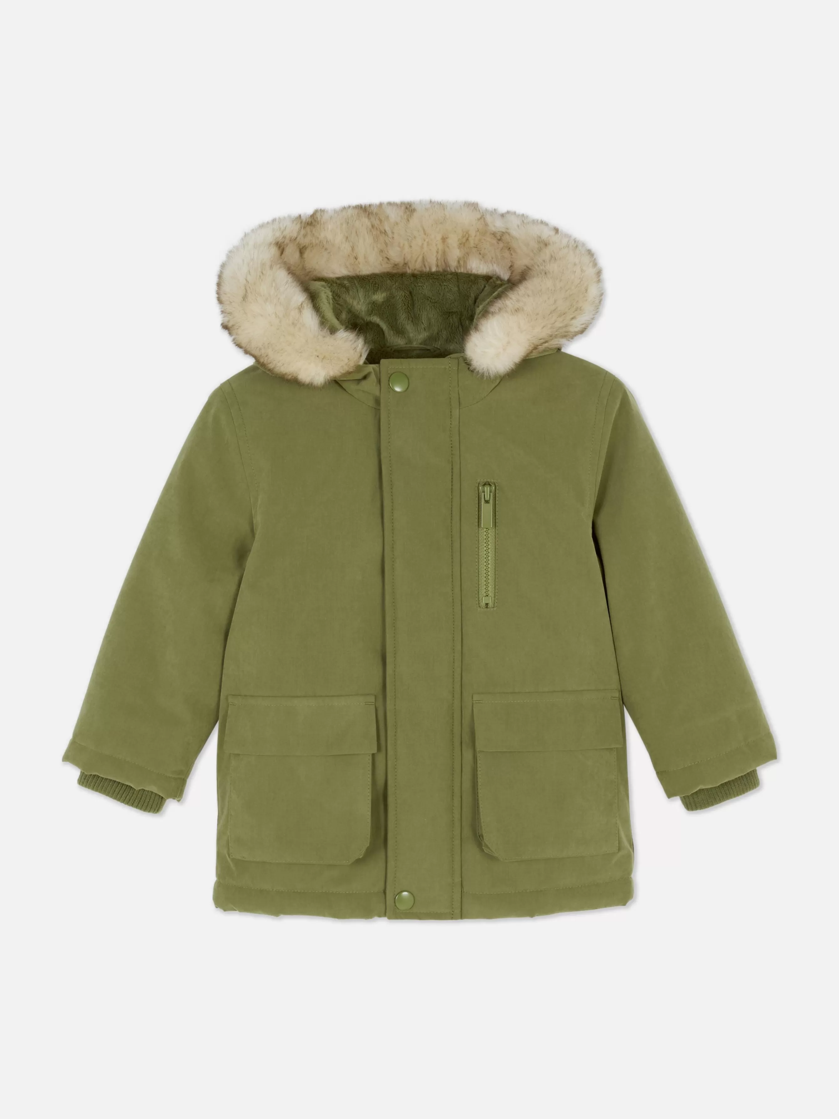 Primark Parka Capuz Imitação Pelo