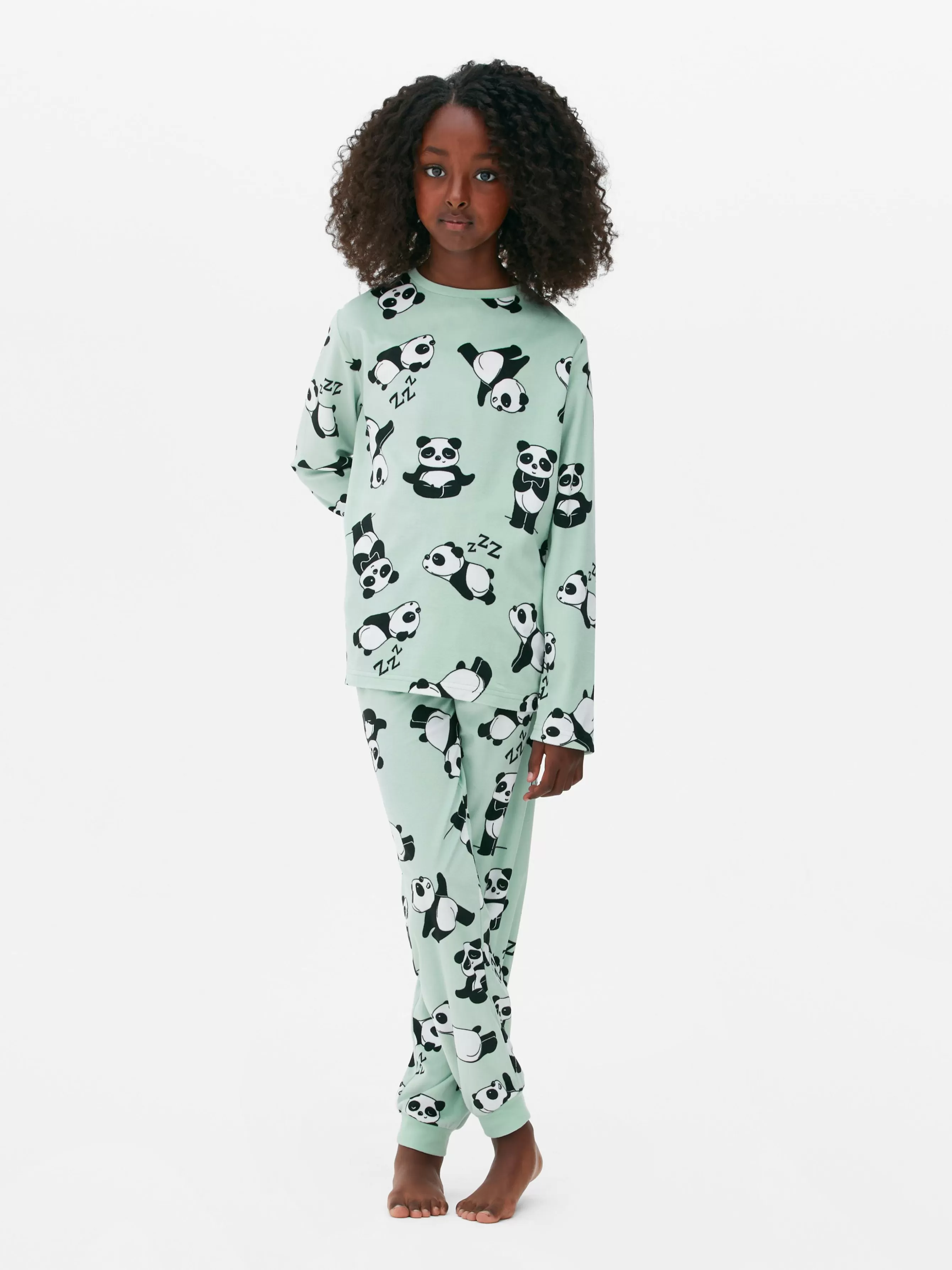 Primark Pijama Manga Comprida Veludo Panda